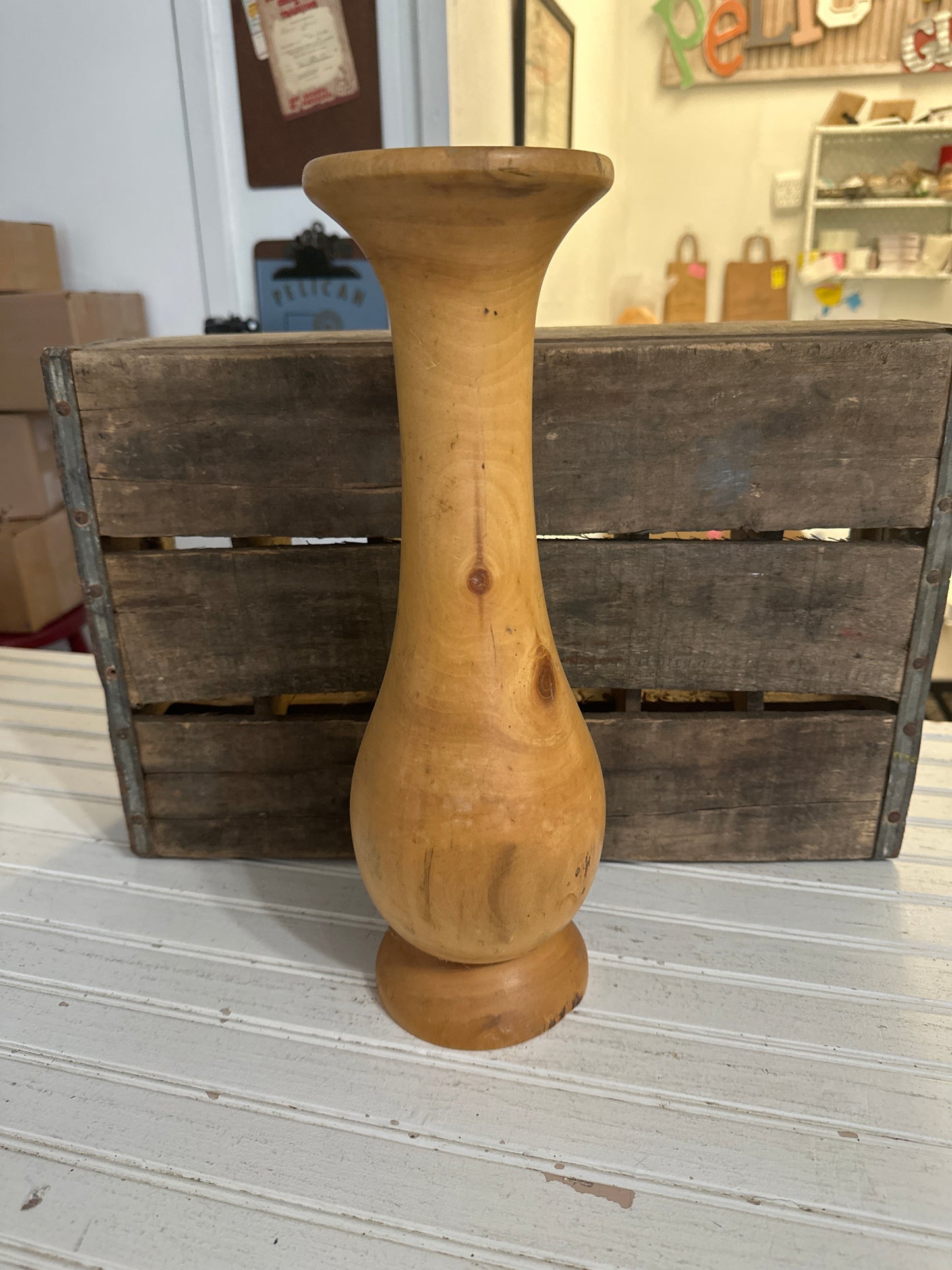 Hand turned Wood Vase