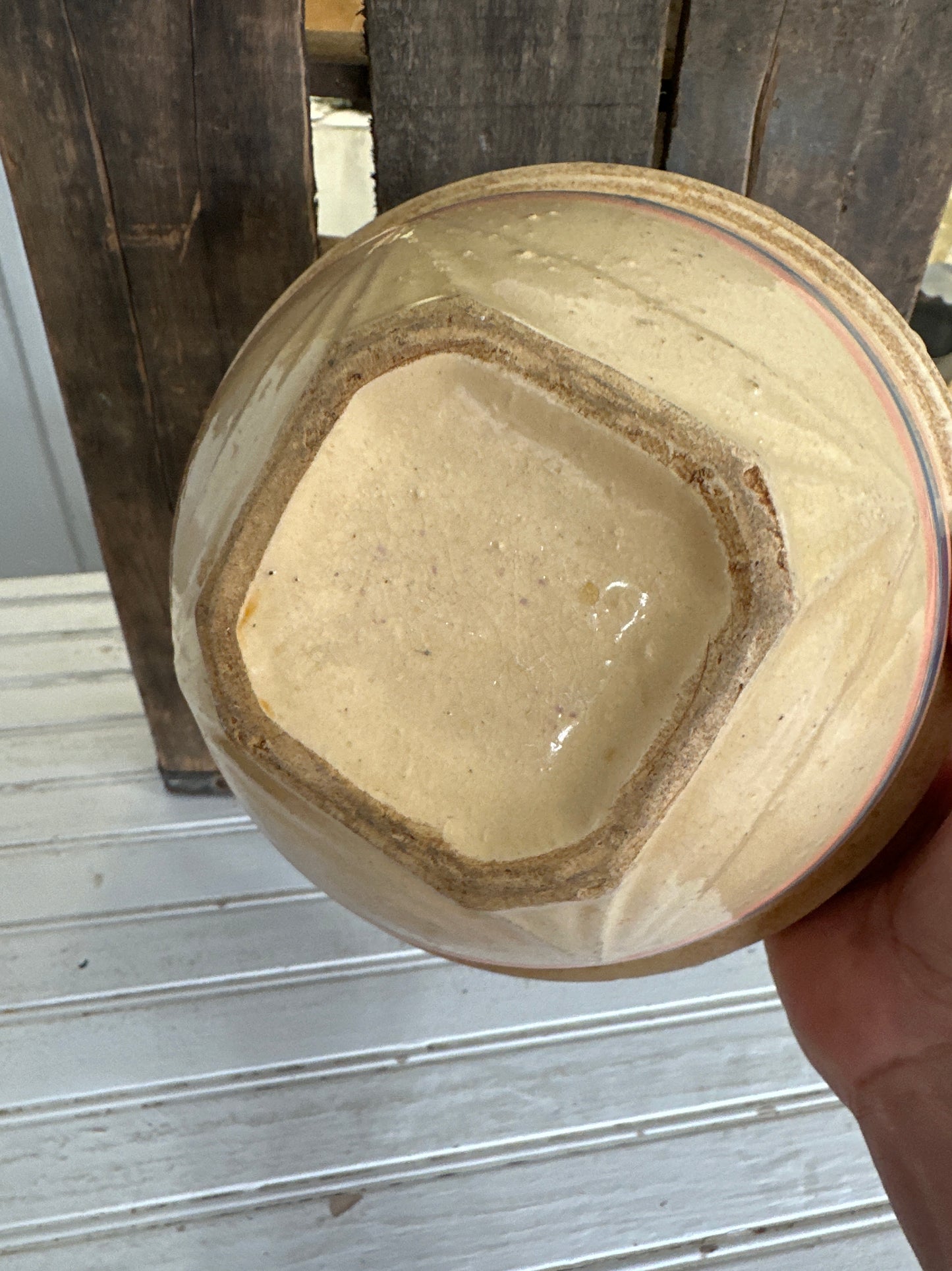 Yellow Ware Pottery bowl- local pickup only