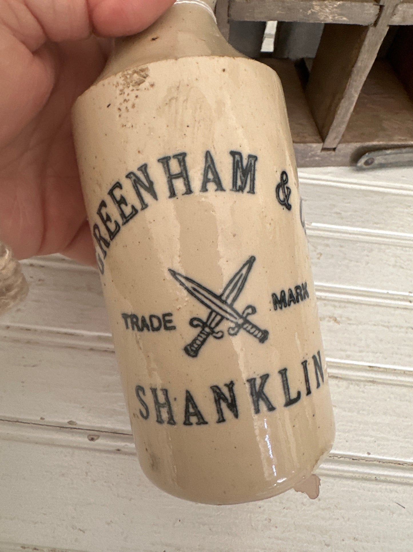 Ginger bottle with advertising