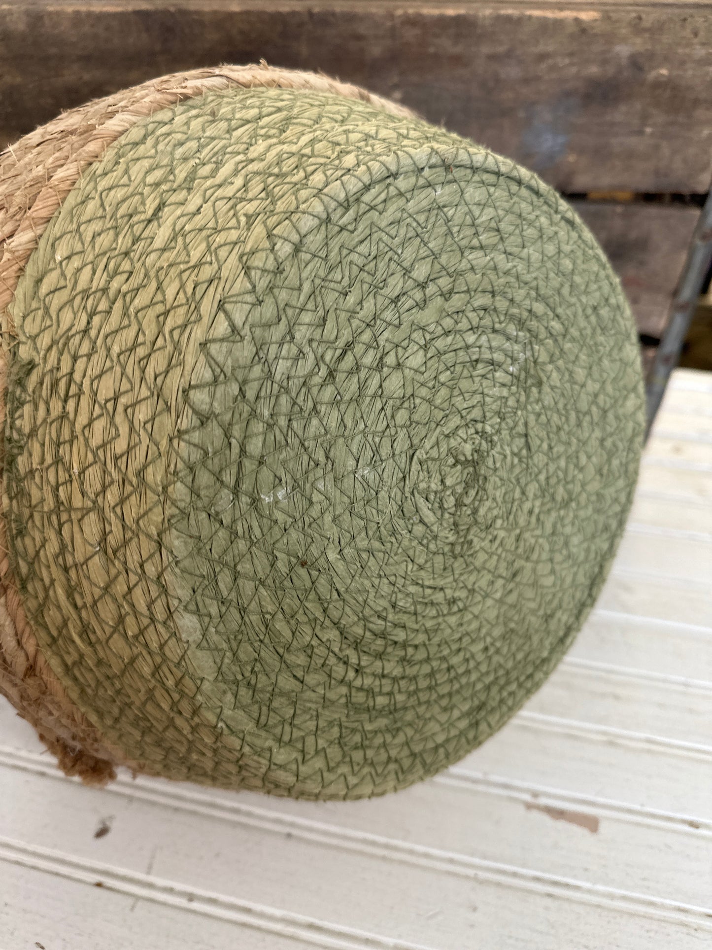 Woven basket with handles- large