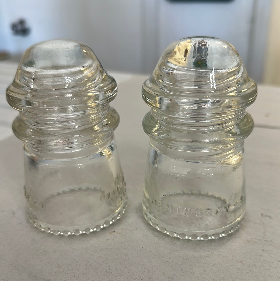 Hemingray clear glass insulator