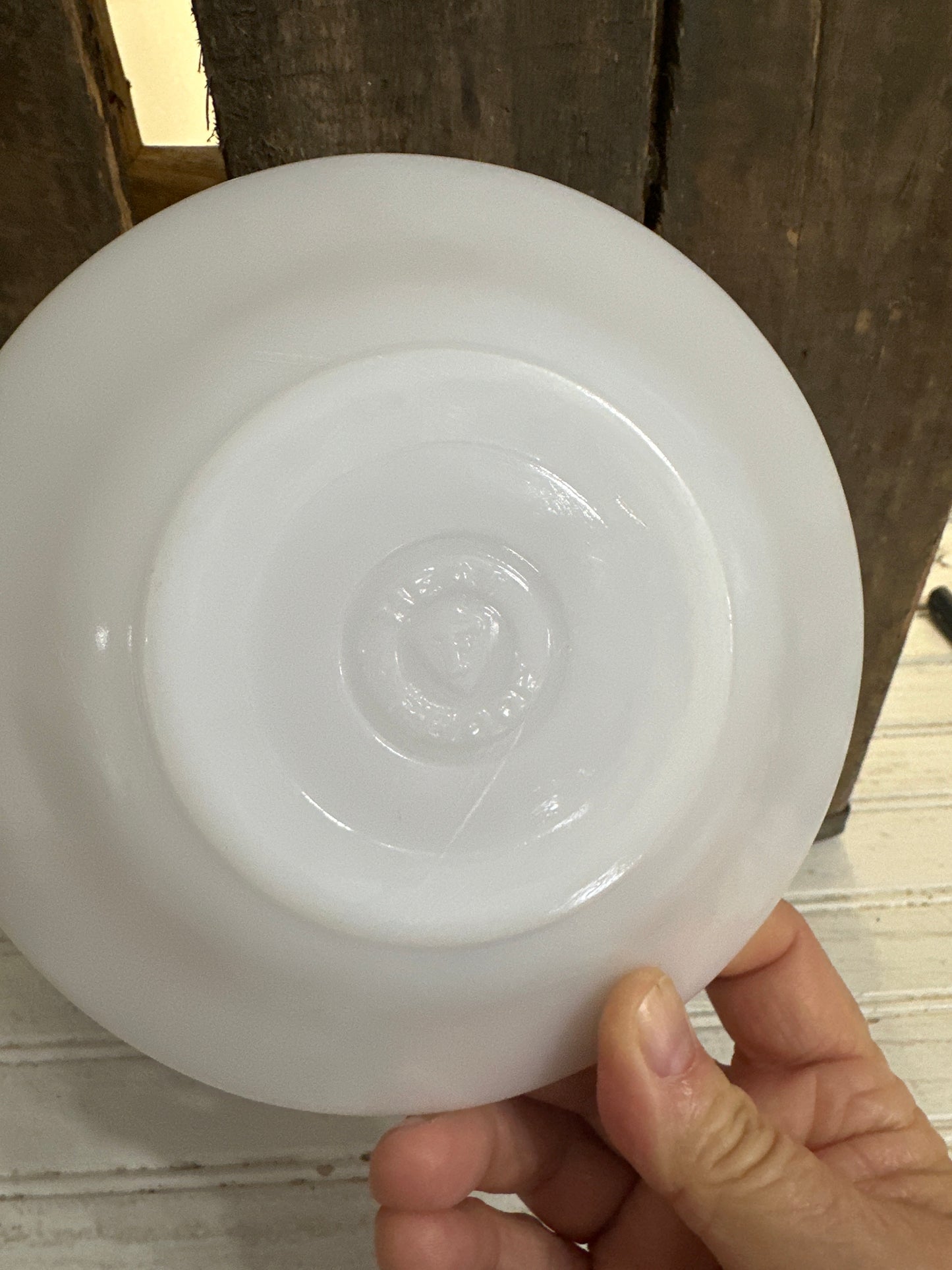 Federal Milk glass saucer