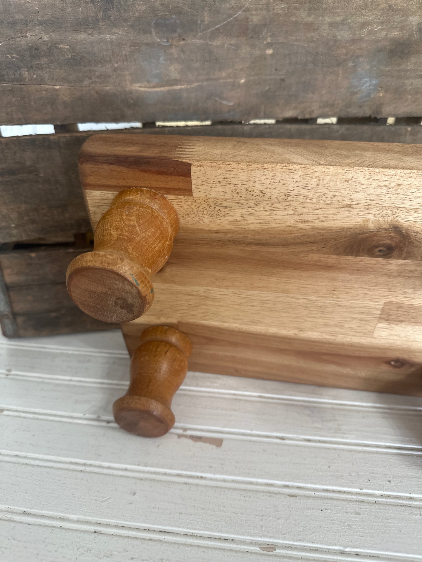 Handmade butcher block riser
