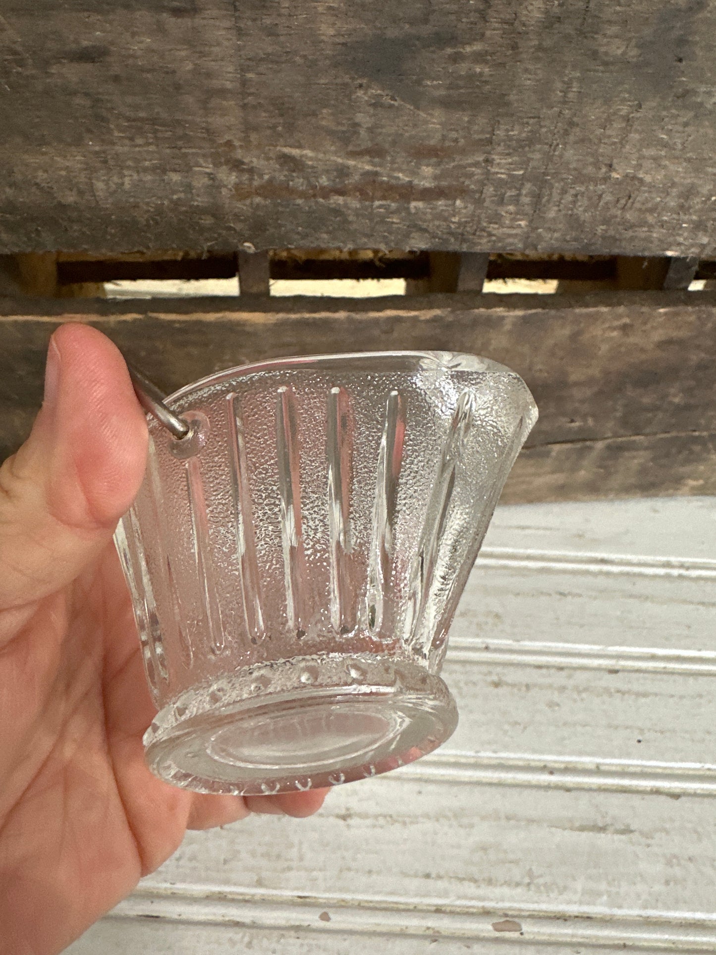 Glass Coal Scuttle ashtray