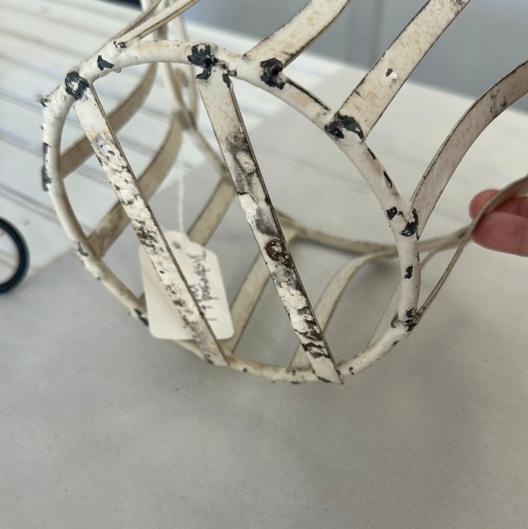 Handmade metal basket