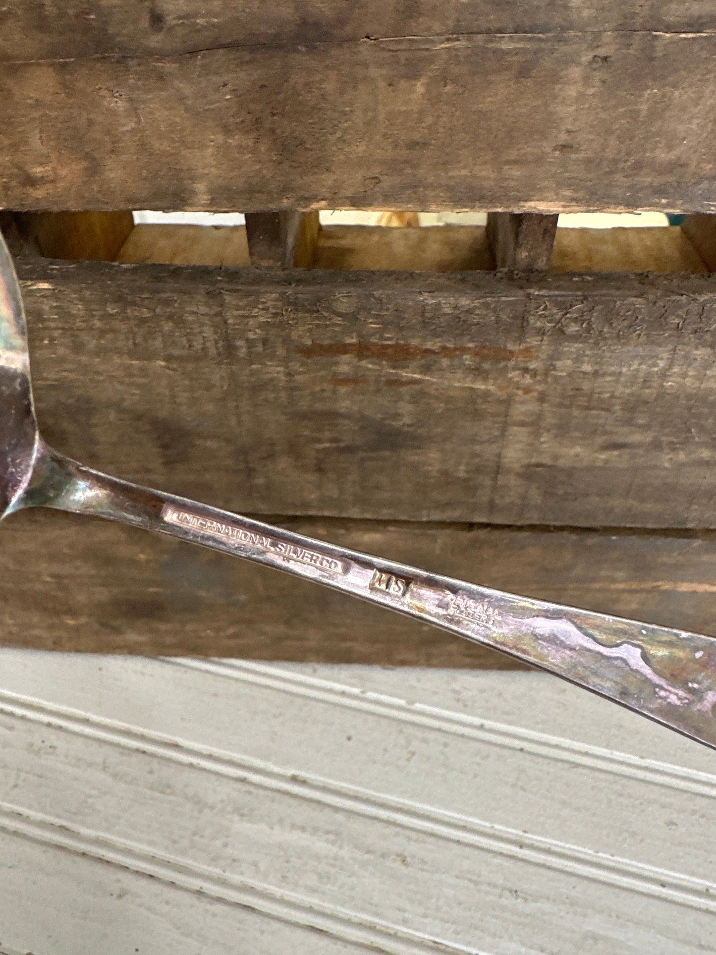 W.M. Rogers silver plated serving spoon
