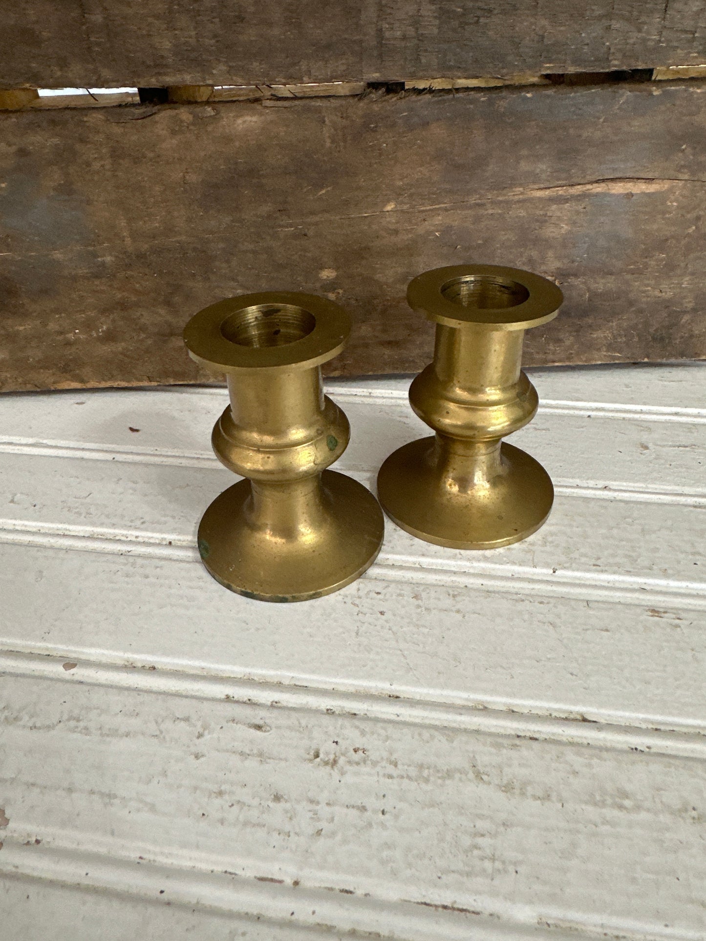 Brass candle holders