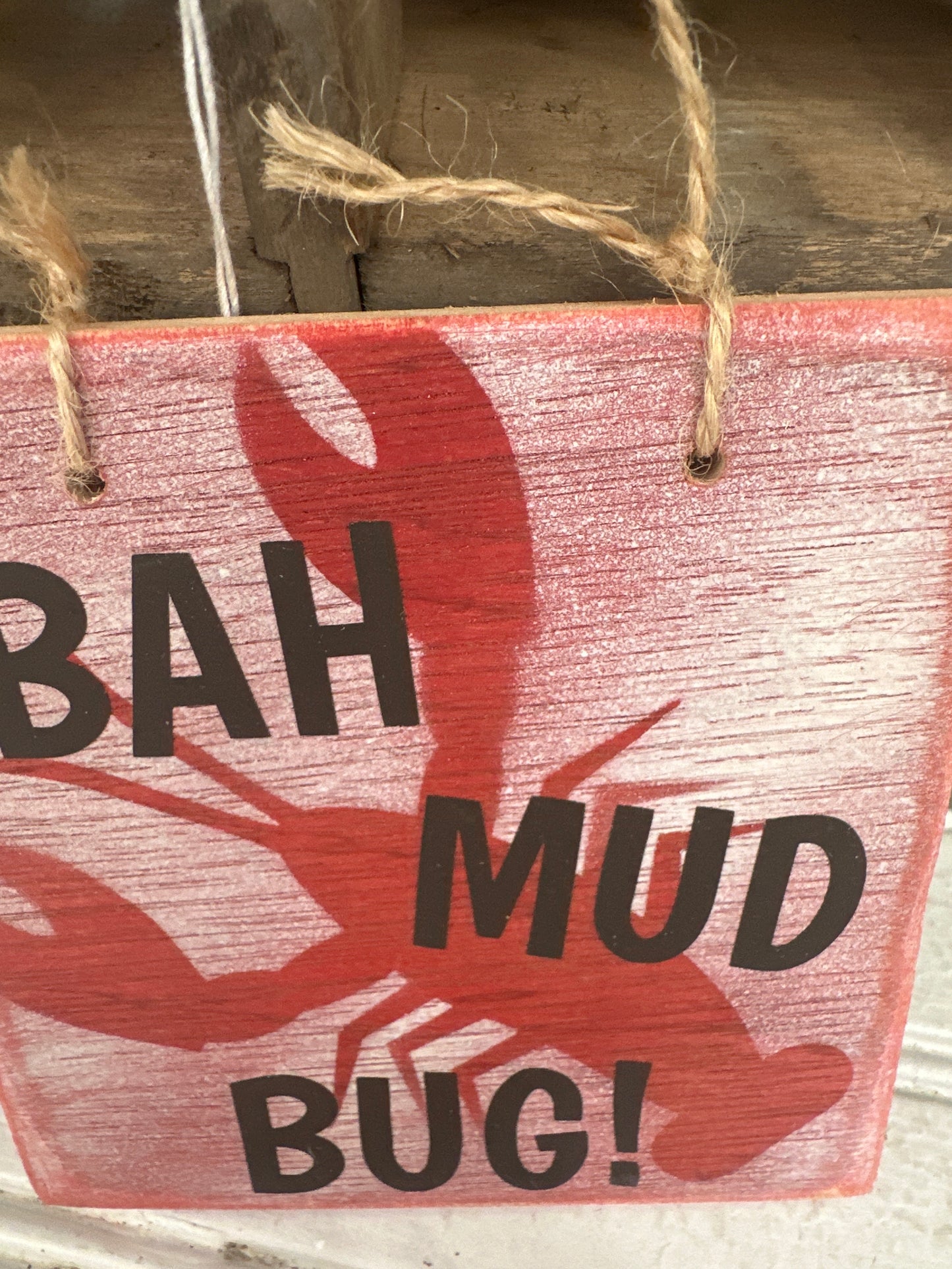 Bah Mud Bug sign/ornament
