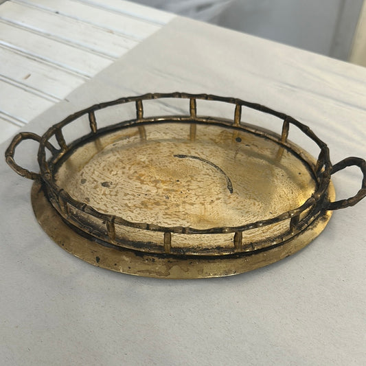 Brass oval tray