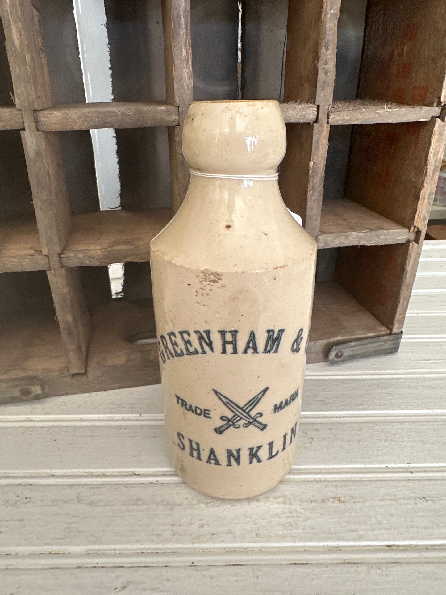 Ginger bottle with advertising