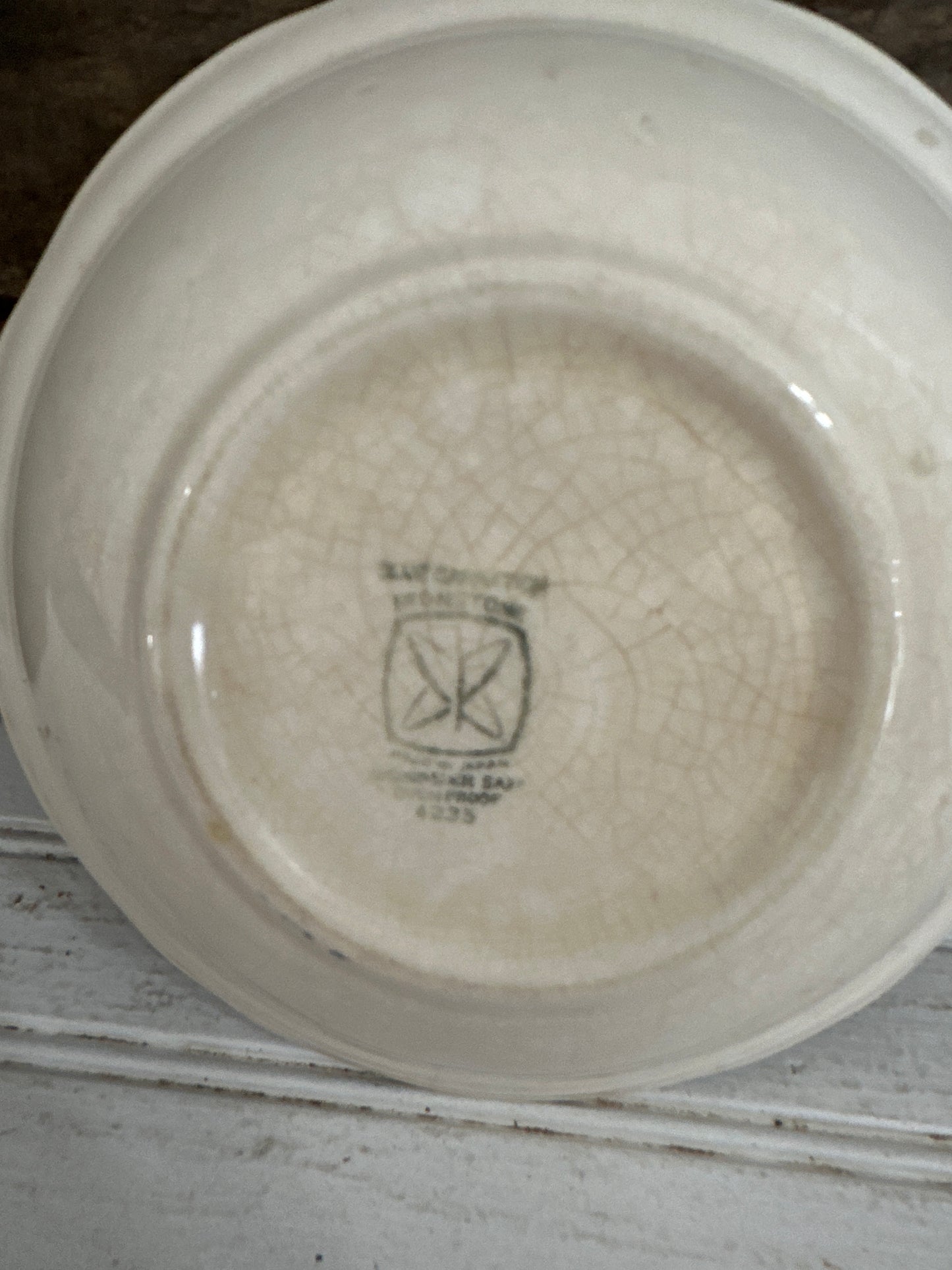 Blue Carnation Ironstone bowl