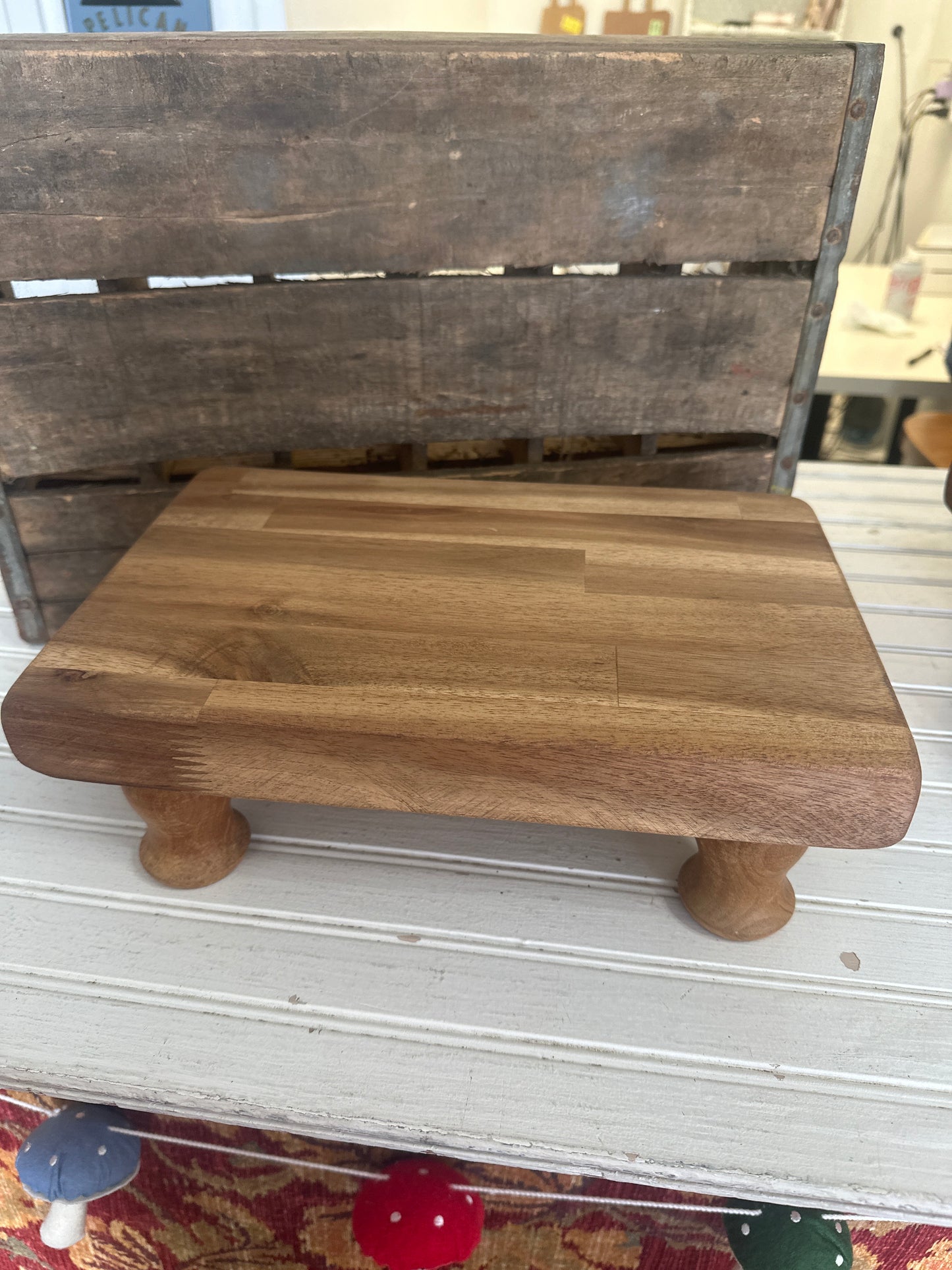 Handmade butcher block riser