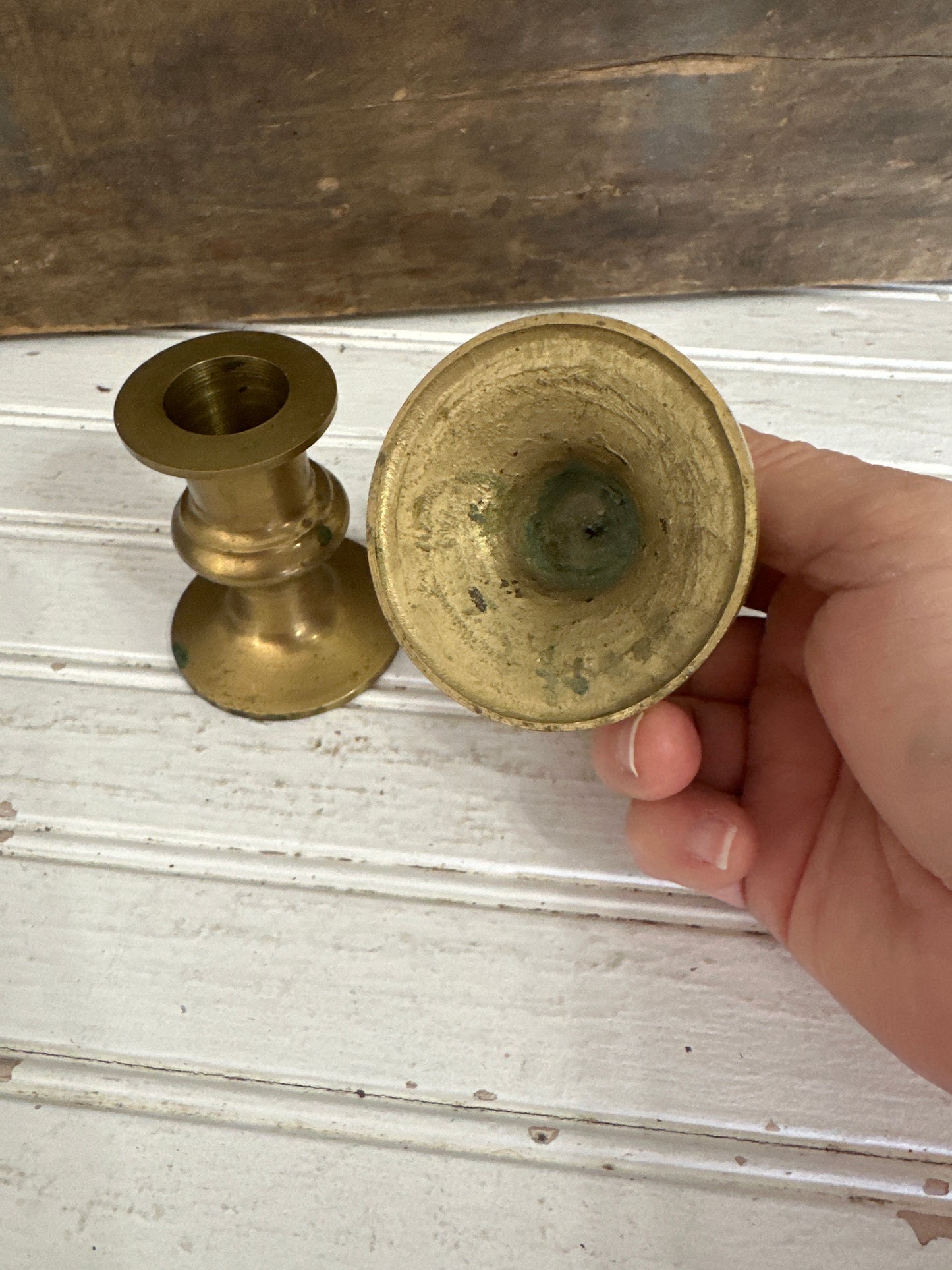 Brass candle holders