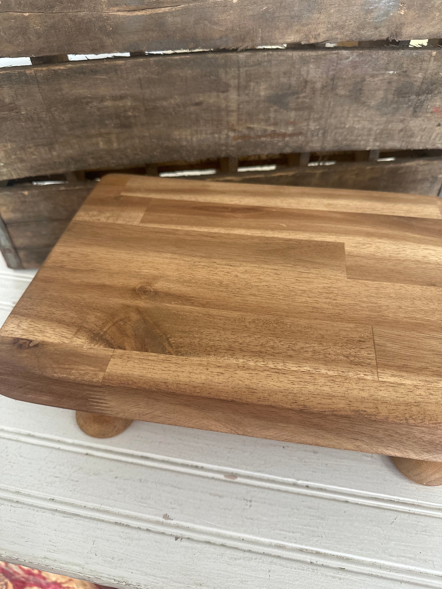 Handmade butcher block riser