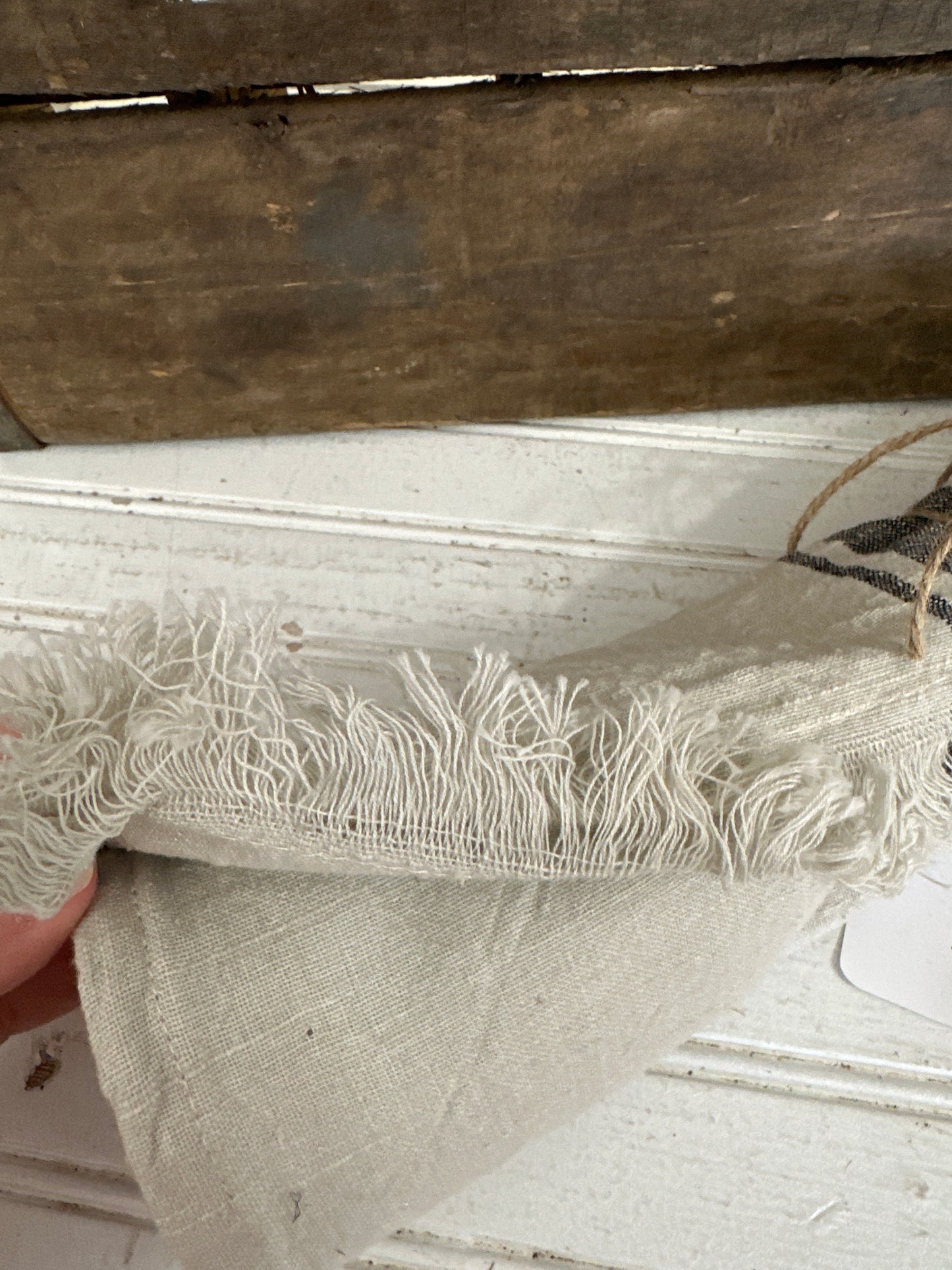 French Stripe linen table runner