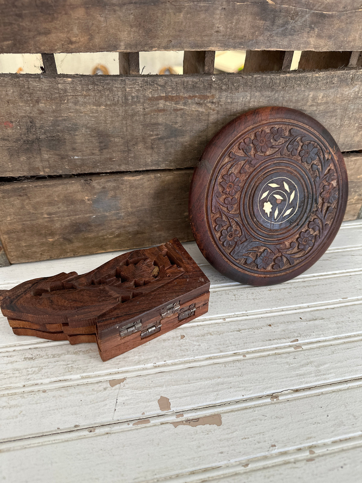 Vintage Asian Wooden plant stand
