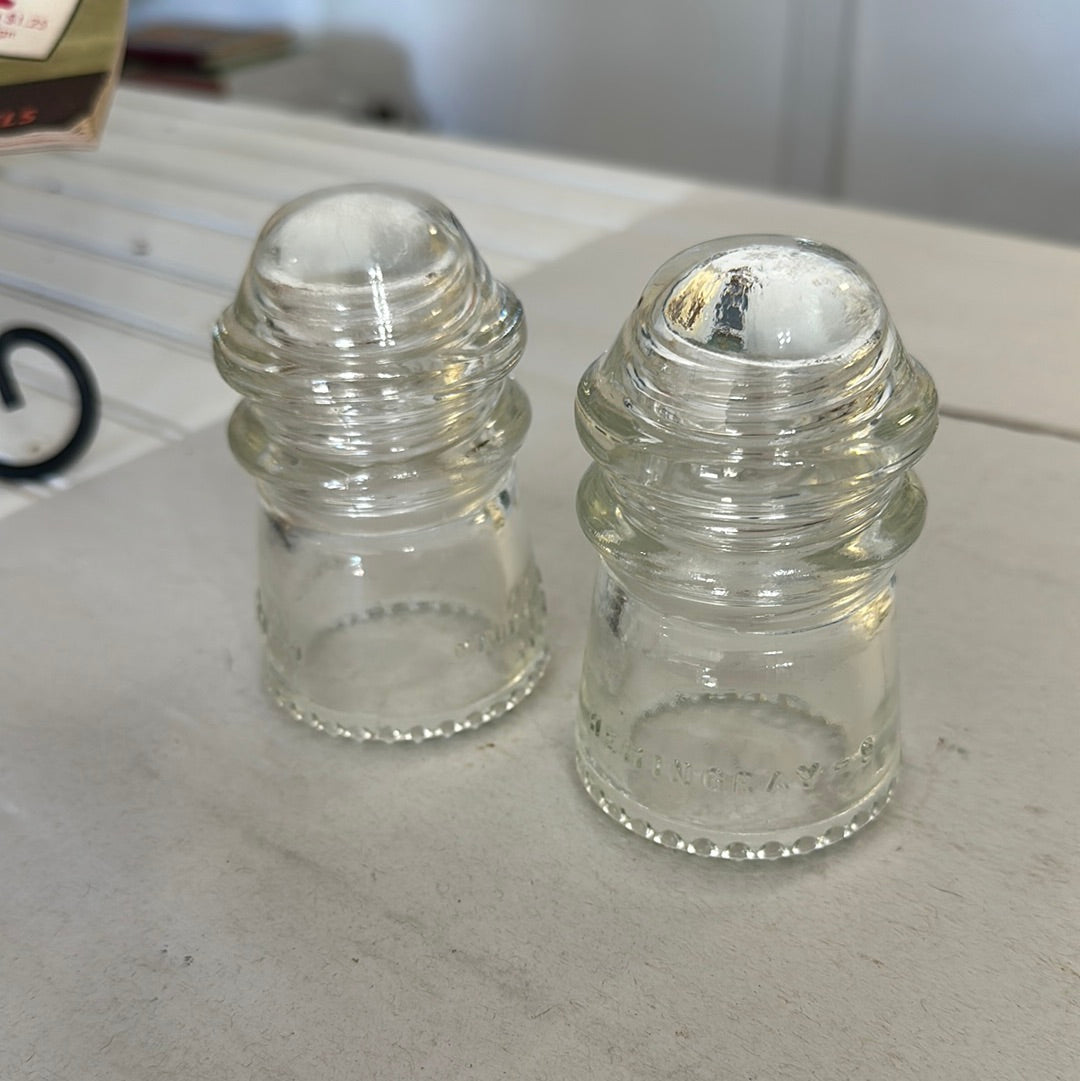 Hemingray clear glass insulator
