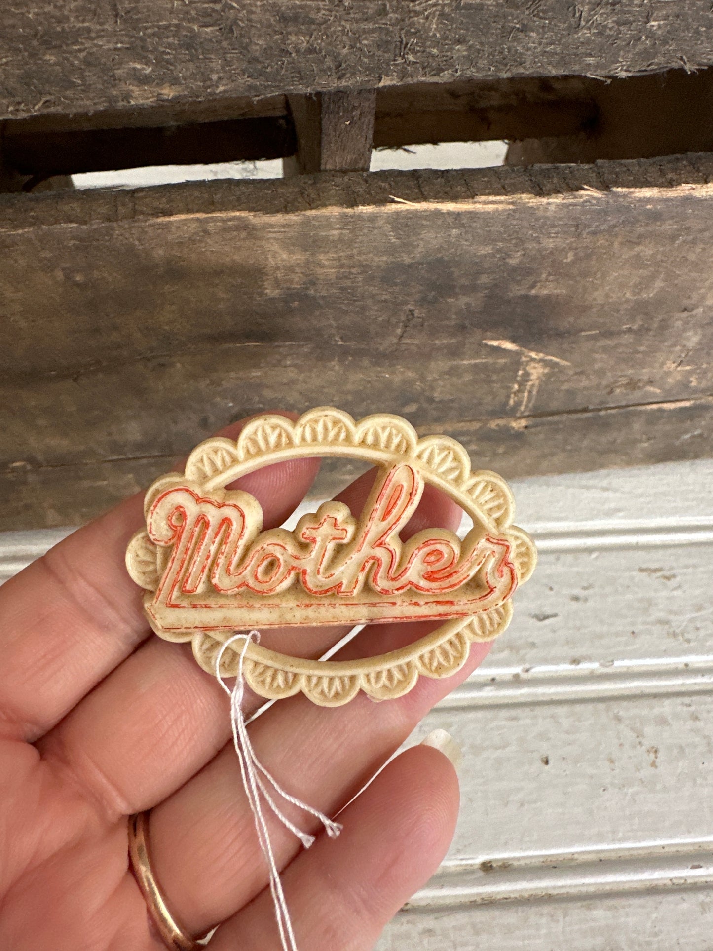 Vtg. Mother plastic pin