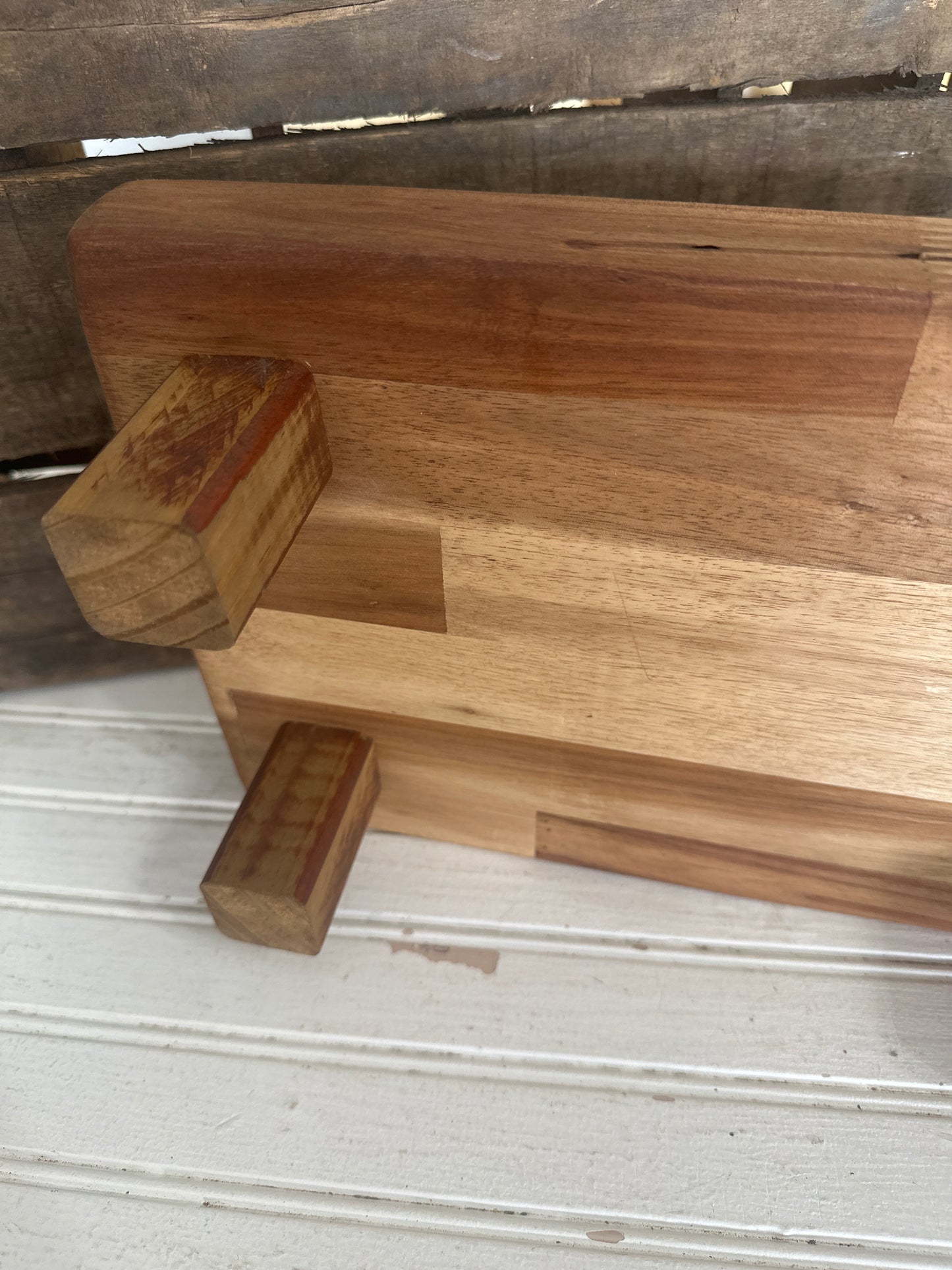 Handmade butcher block riser