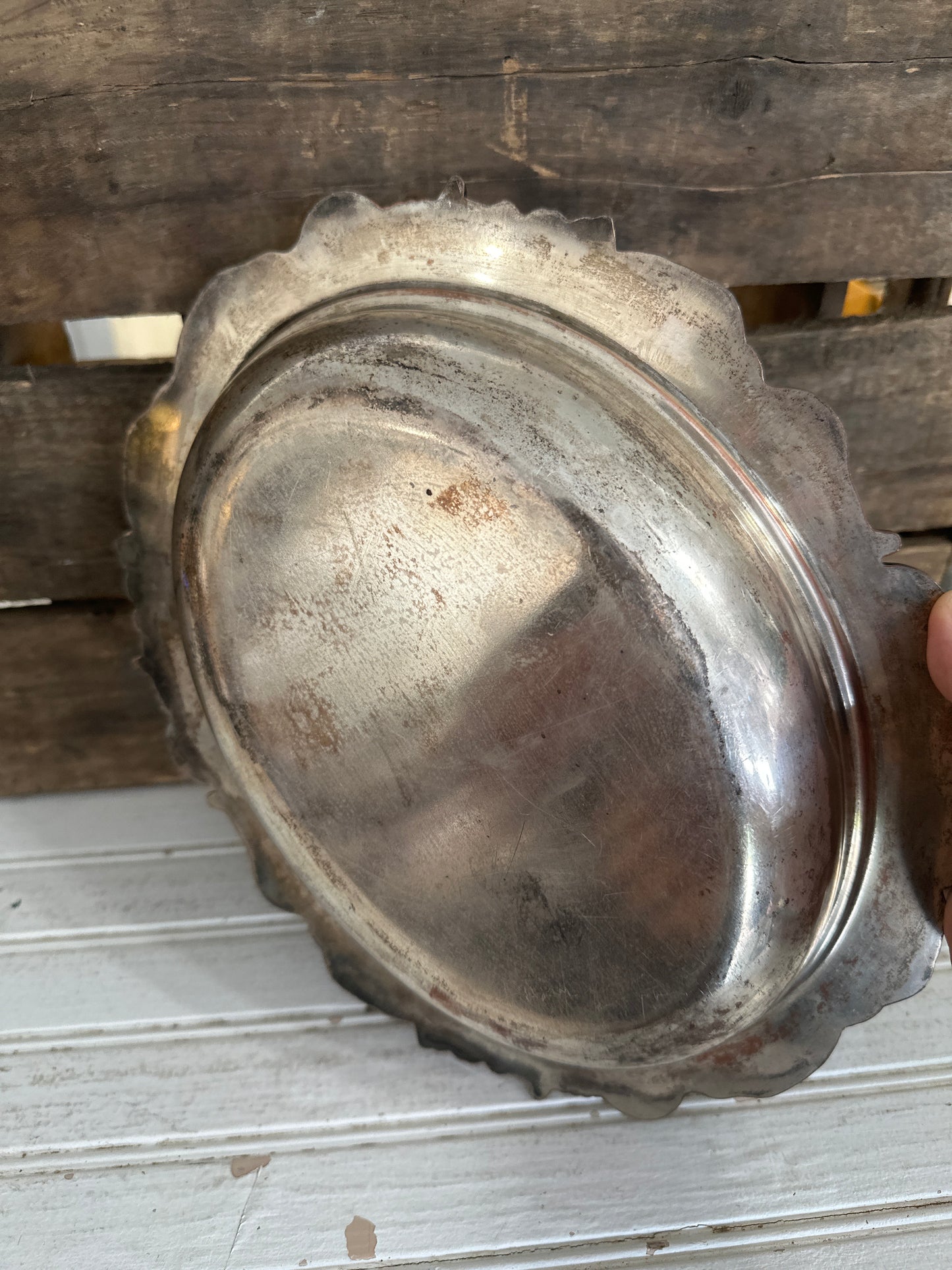 Silver Plated Oval bowl