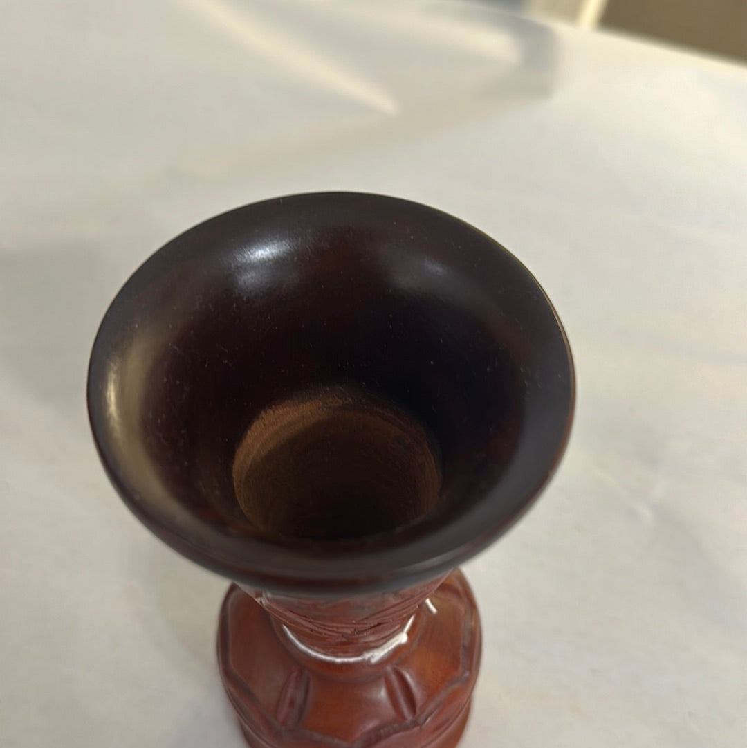Wooden Carved Vase