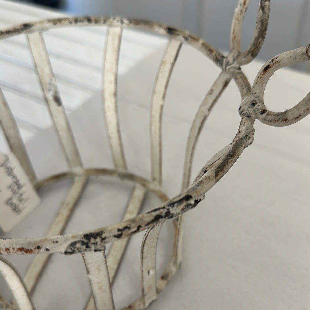 Handmade metal basket