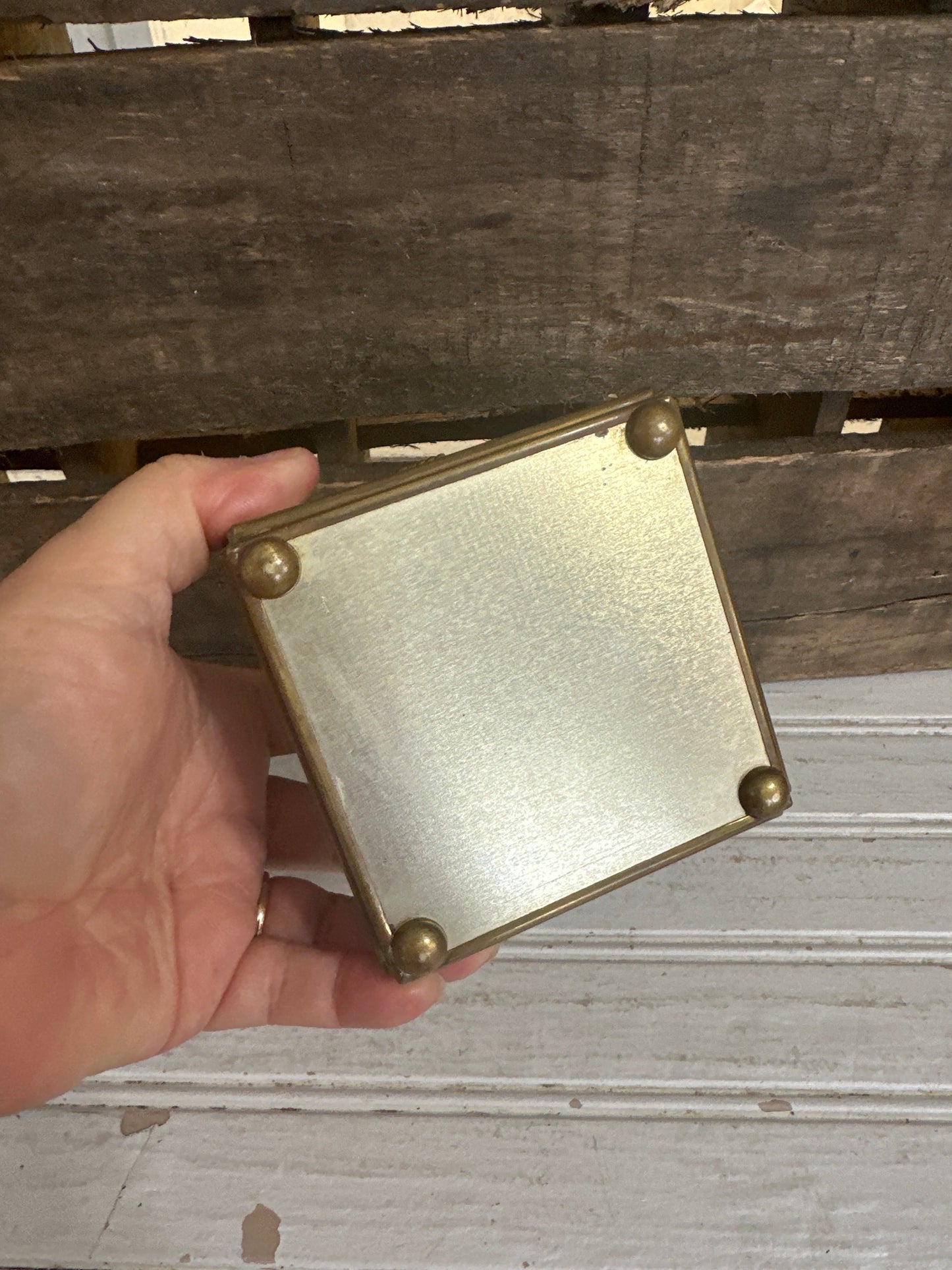 Brass & Glass trinket box