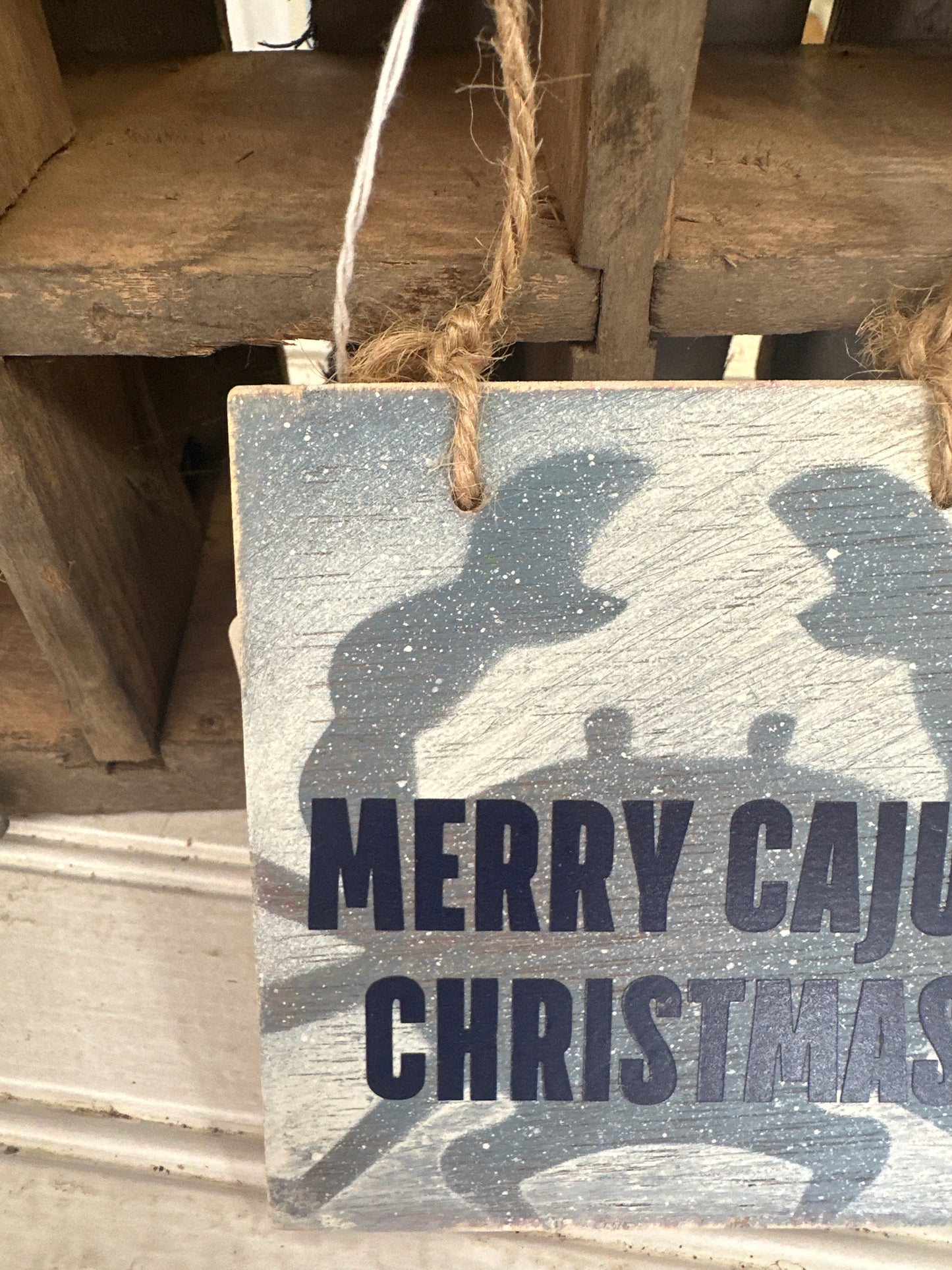 Merry Cajun Christmas sign/ornament