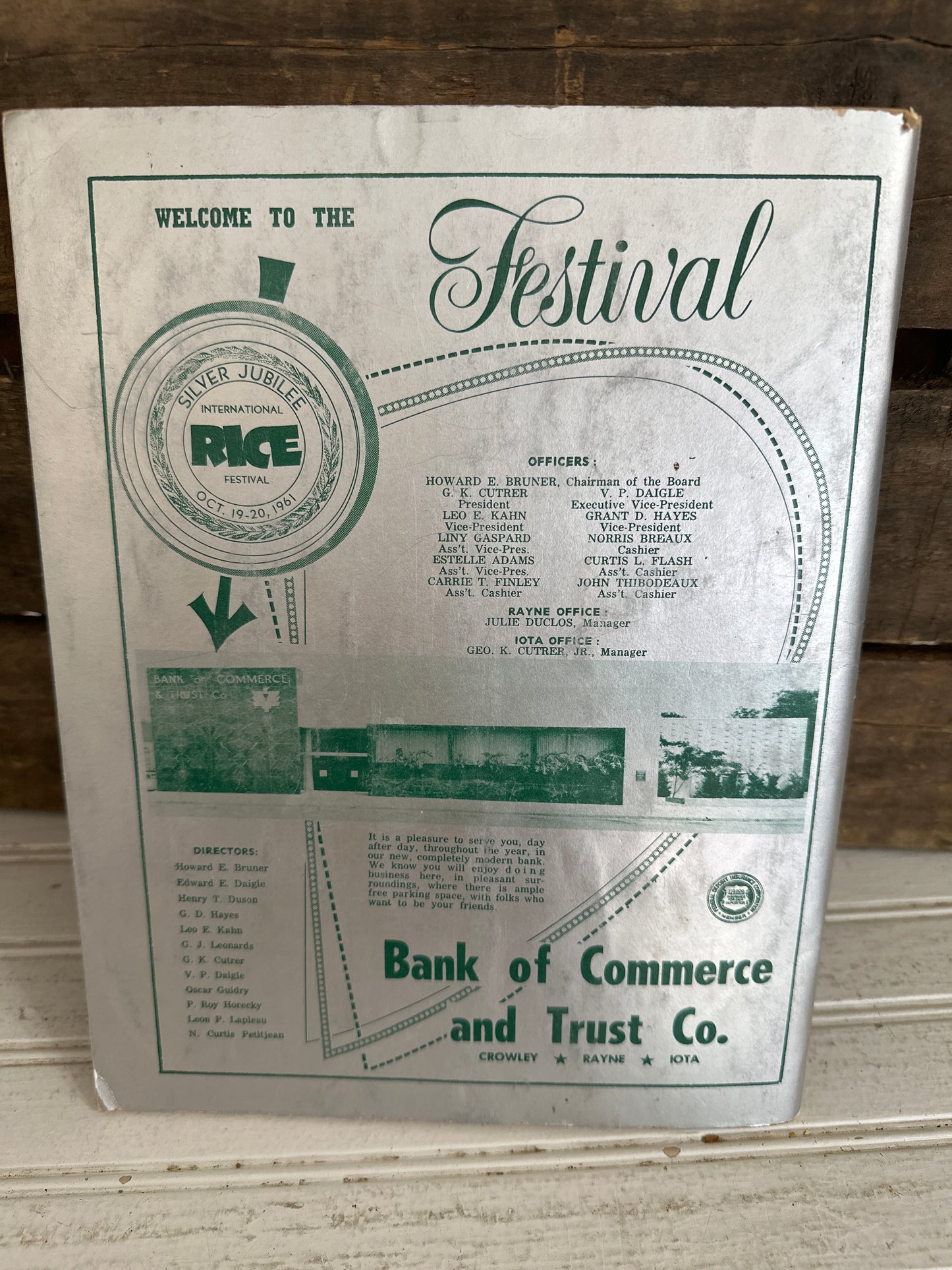 International Rice Festival Silver Jubilee 1961 Rice and Creole cookbook