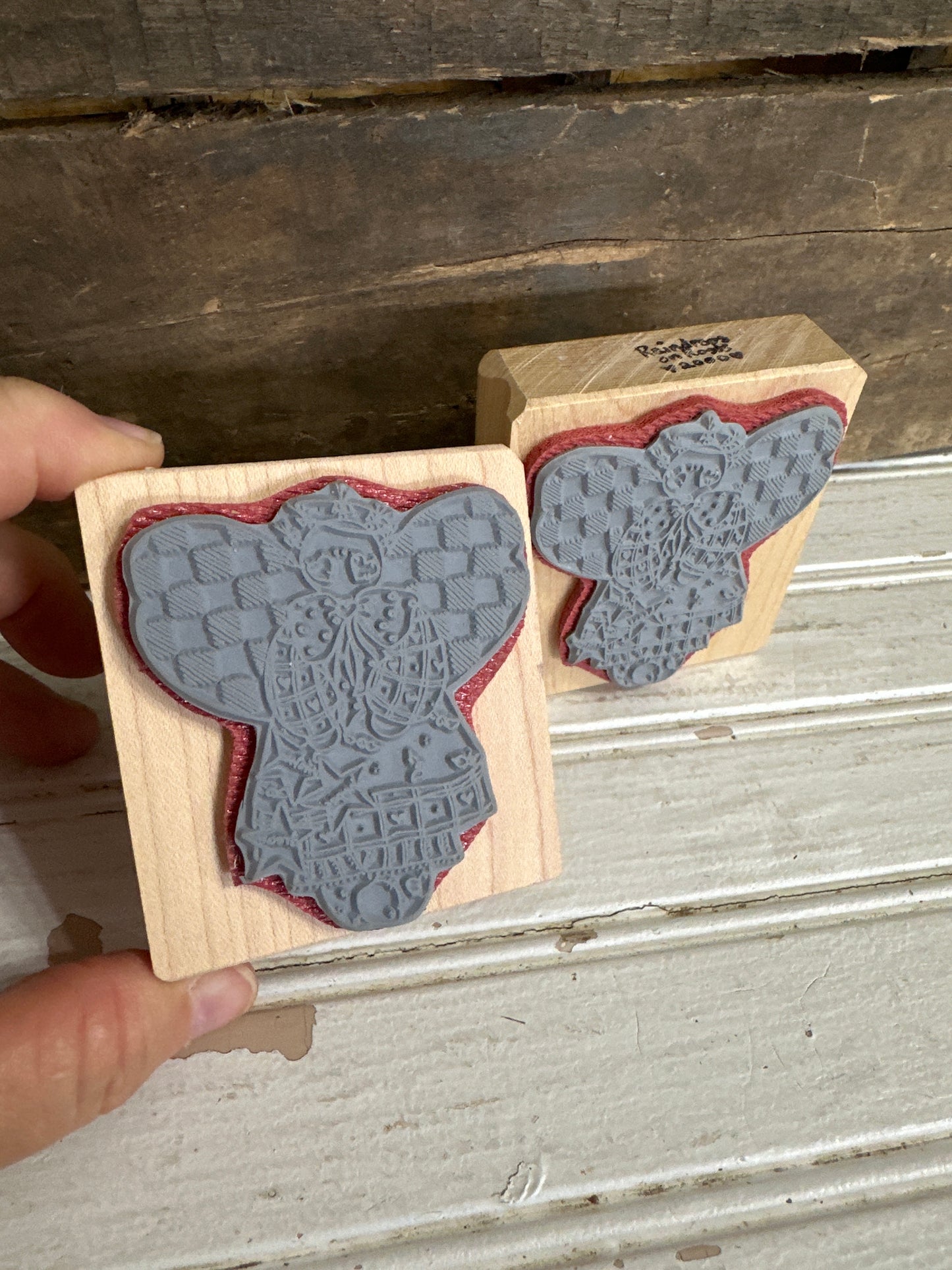 Raindrops on Roses wood rubber stamp