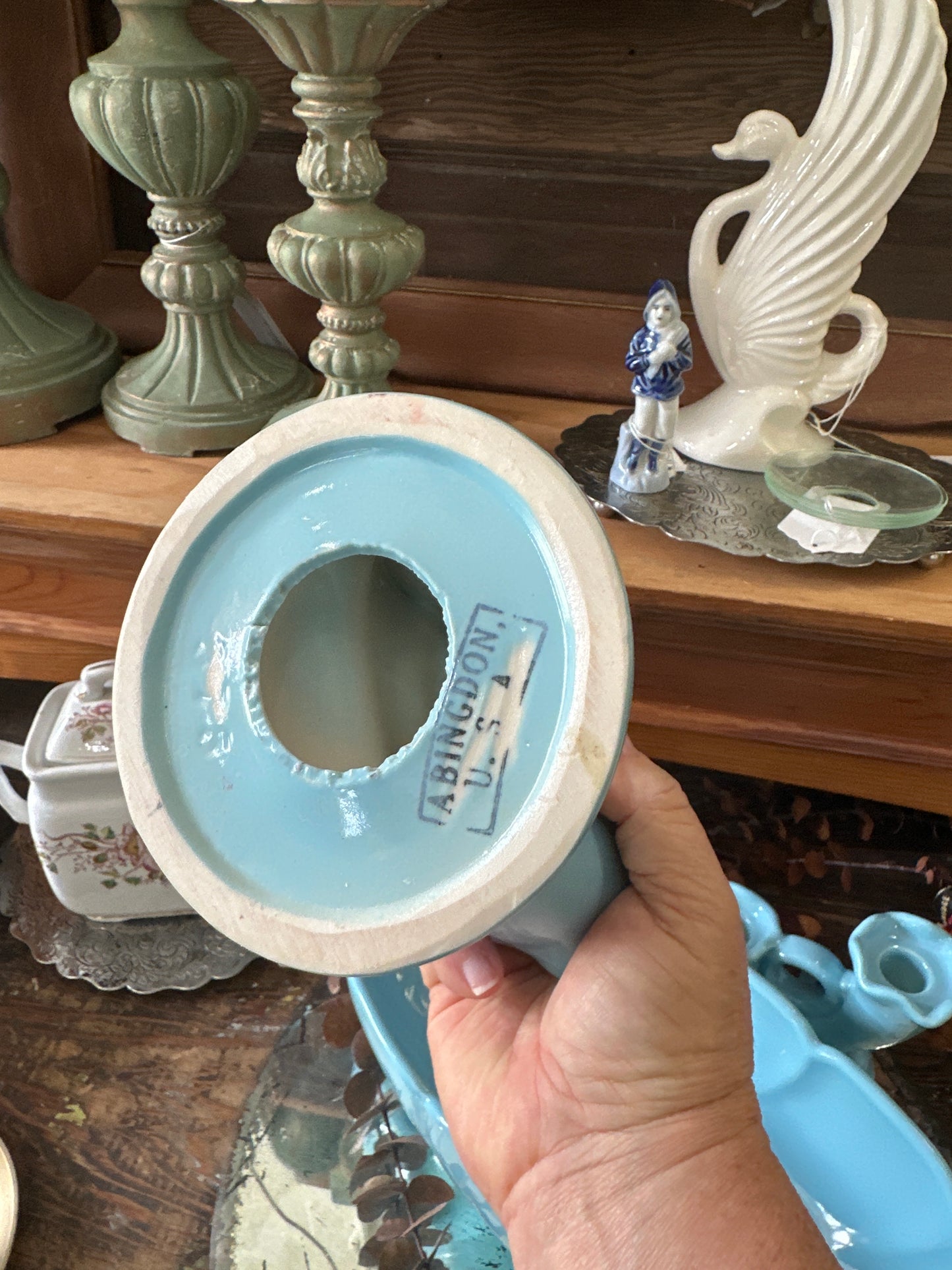 Abingdon console bowl & candle holders- local pickup only