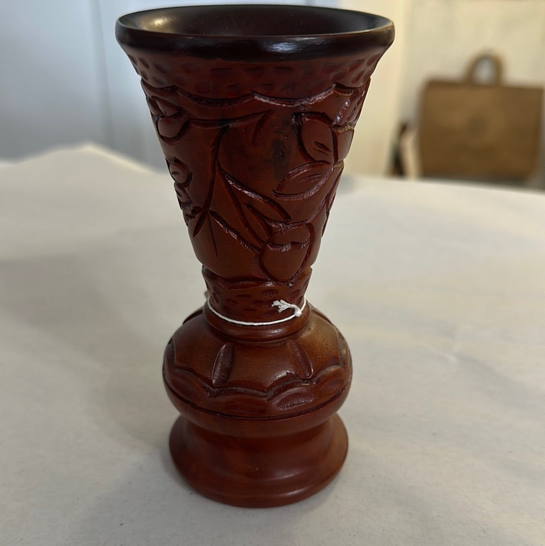 Wooden Carved Vase