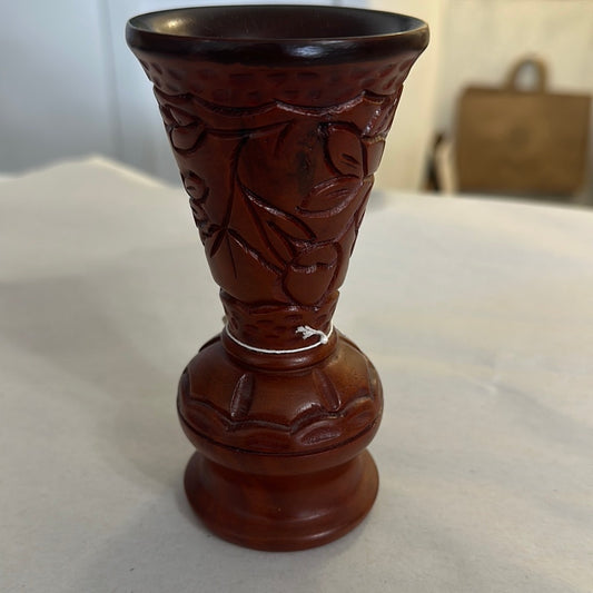 Wooden Carved Vase