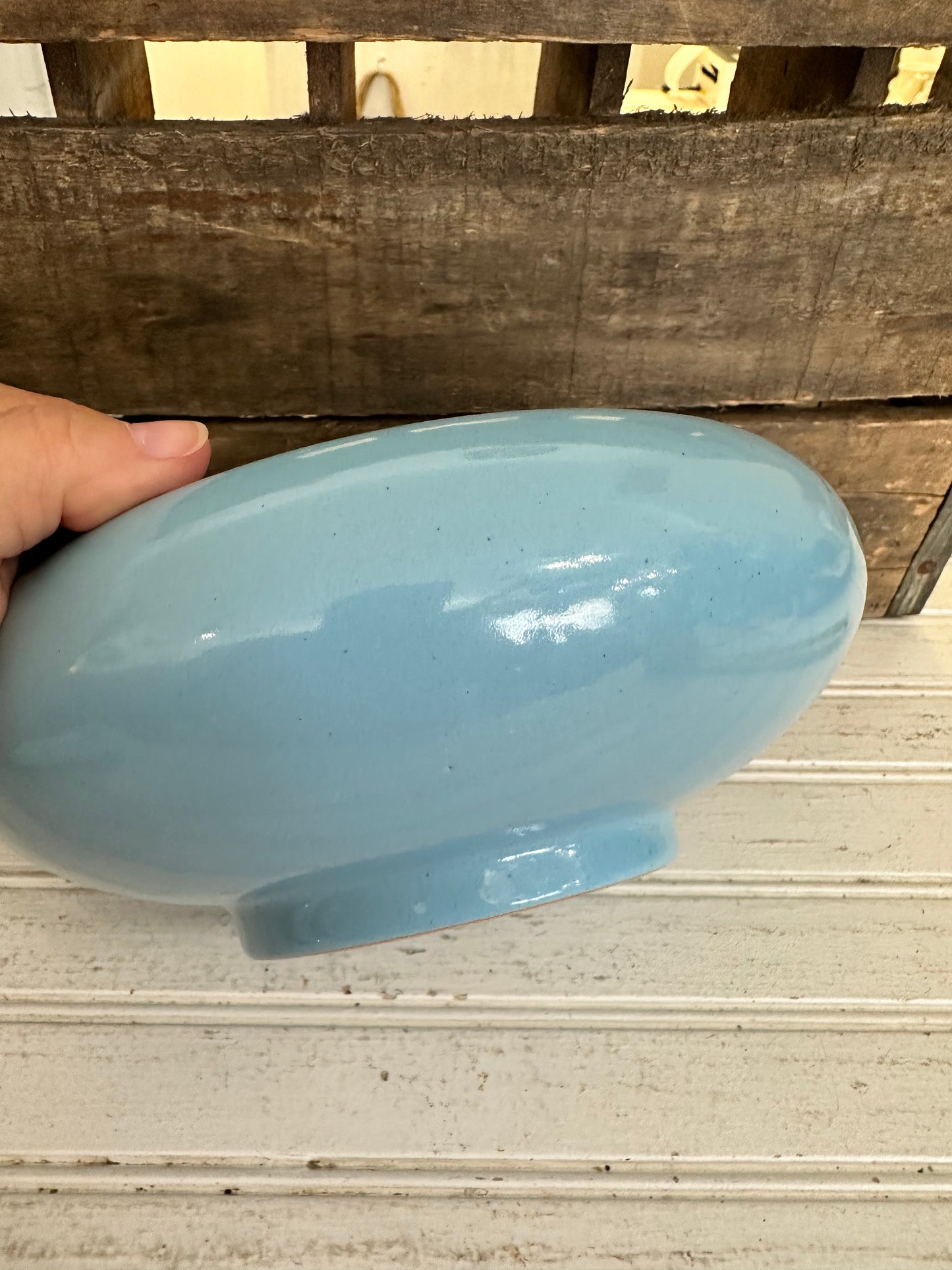 Frankoma 212 Robin’s egg blue planter/bowl