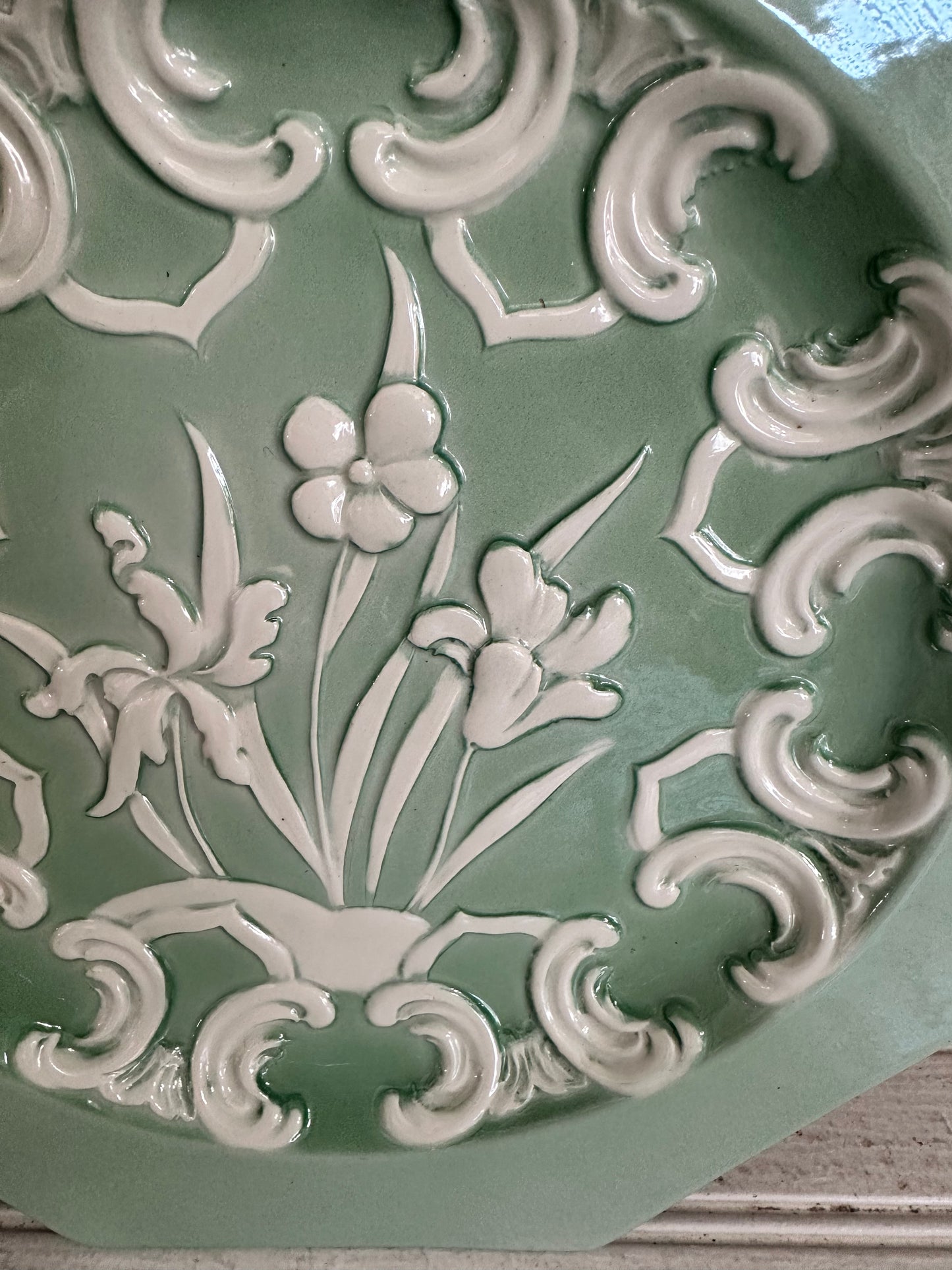 Art Nouveau Ceramic Octagon plate