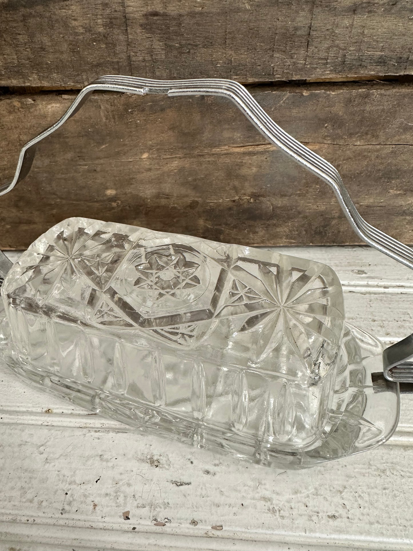 Anchor Hocking glass butter dish