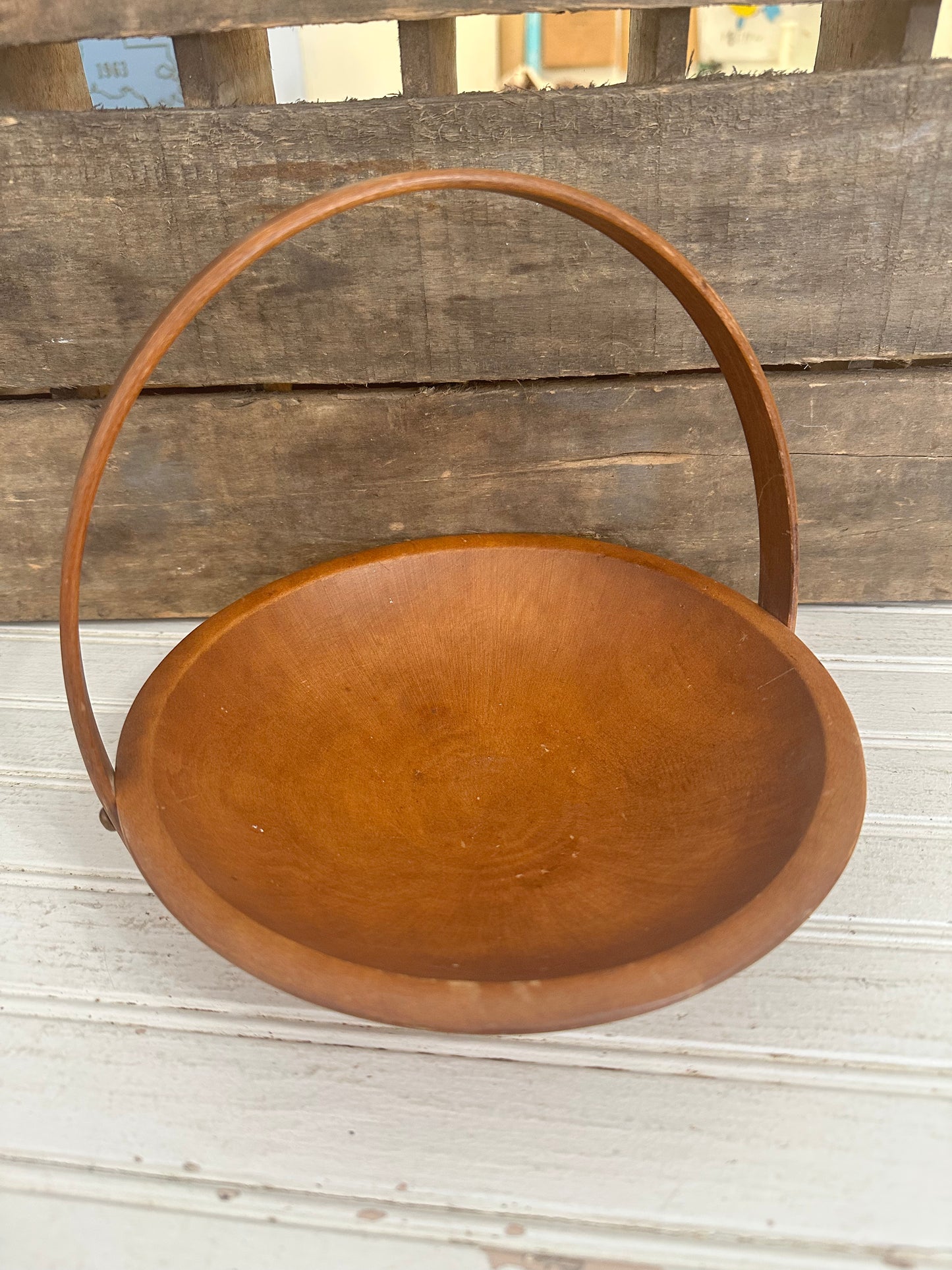 Wooden bowl w/ wooden handle