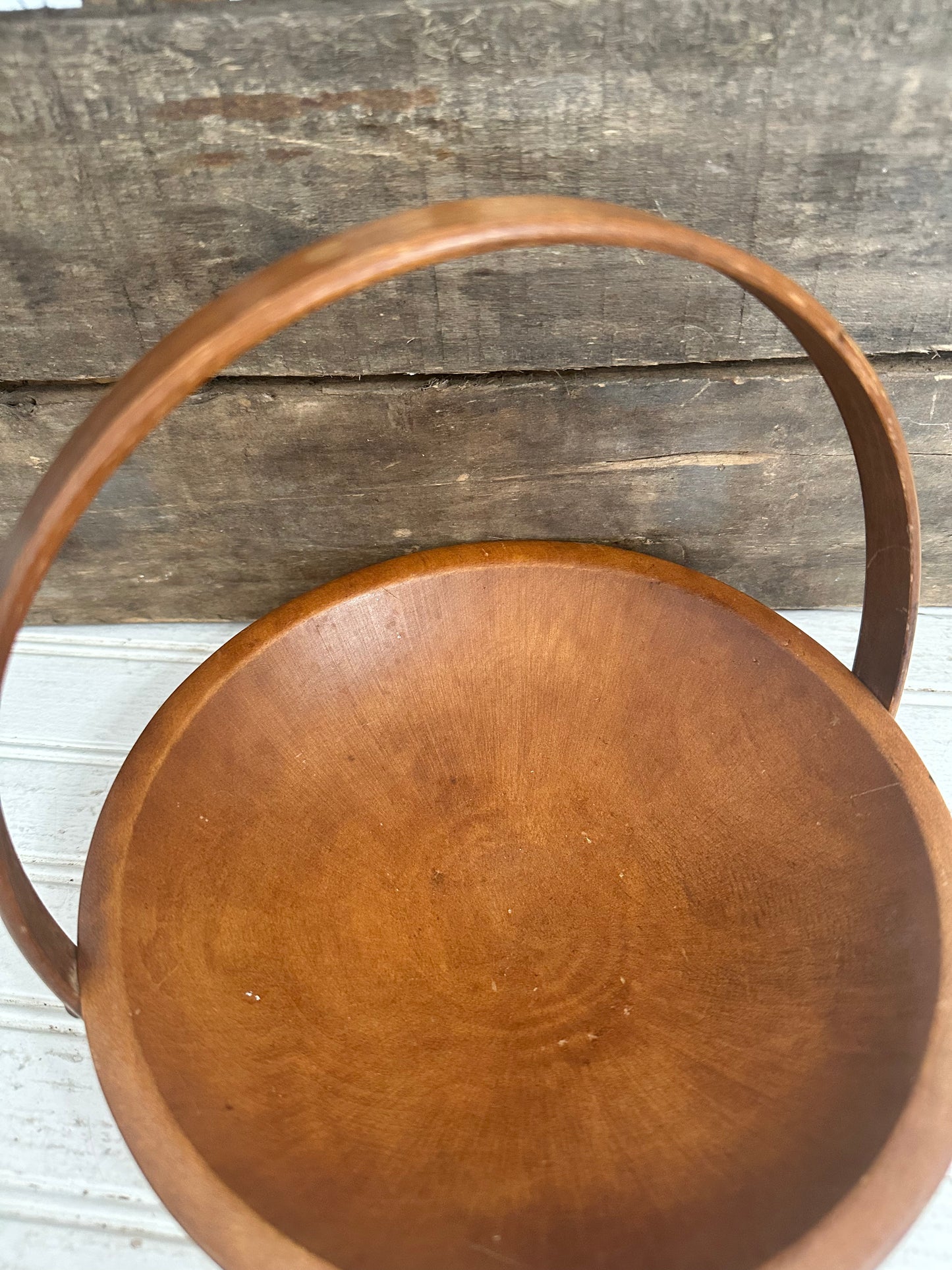 Wooden bowl w/ wooden handle