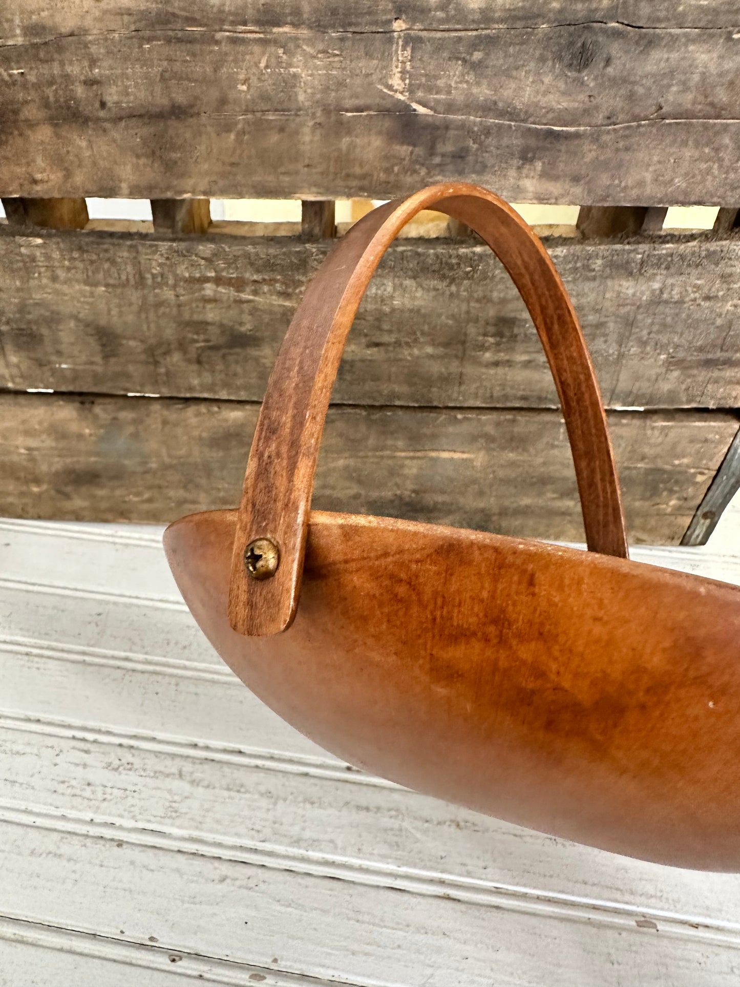 Wooden bowl w/ wooden handle