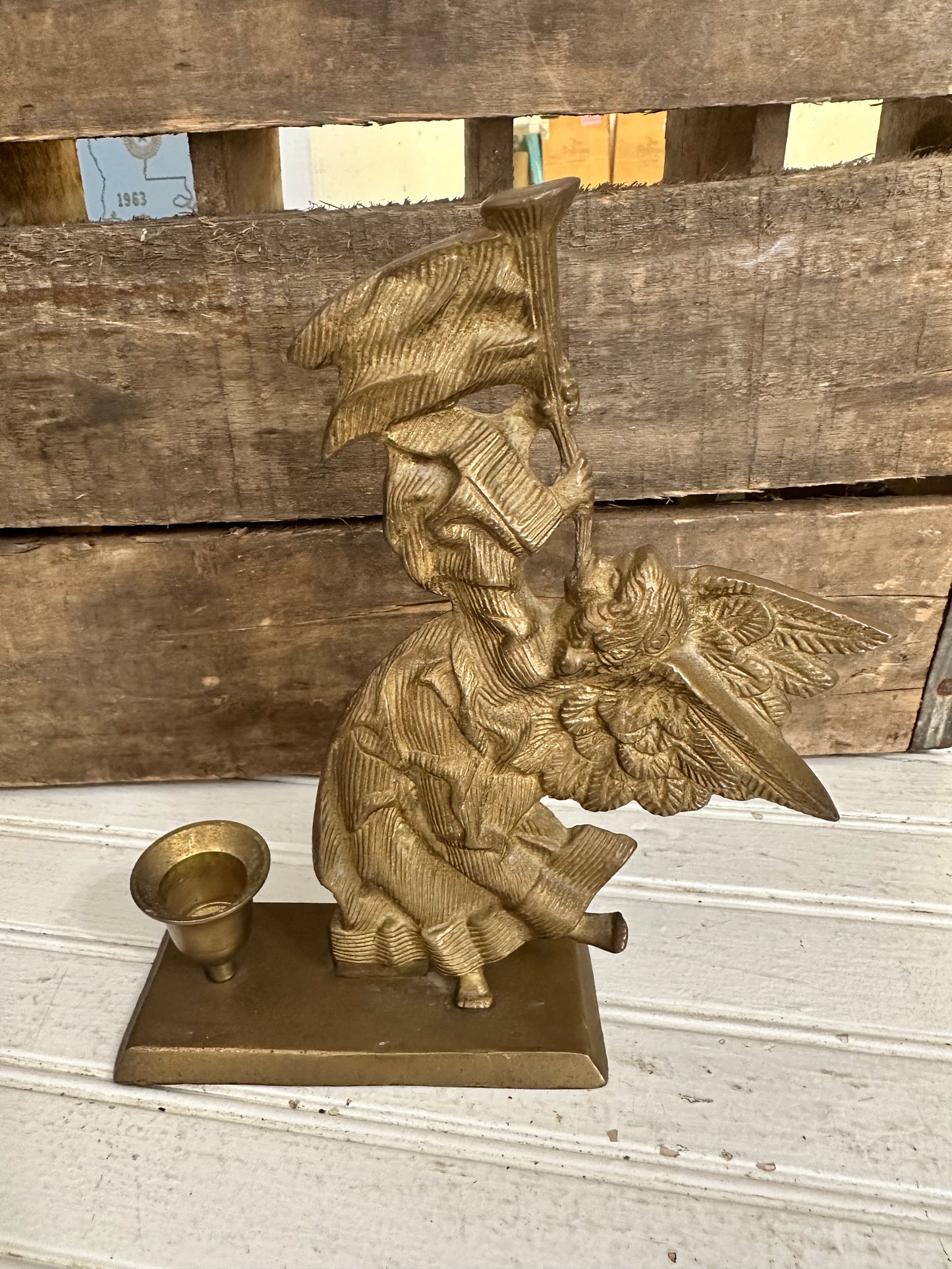 Brass Angel candleholder
