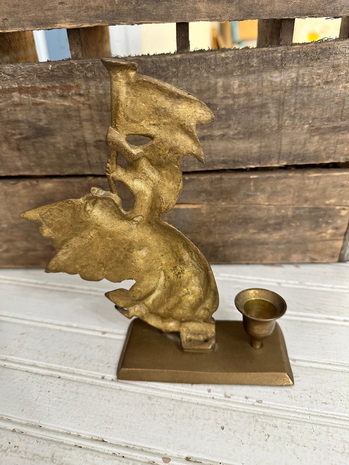 Brass Angel candleholder