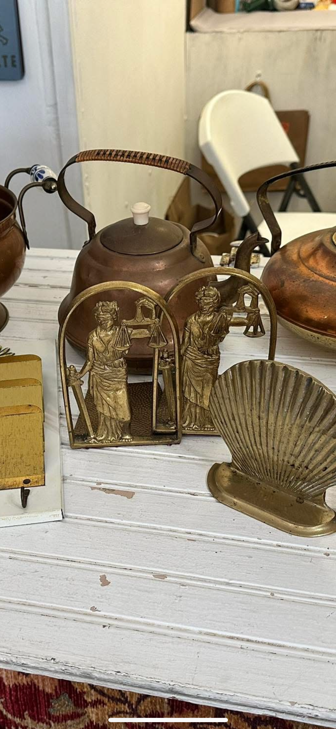 Themis Blind Lady Justice Brass Bookends