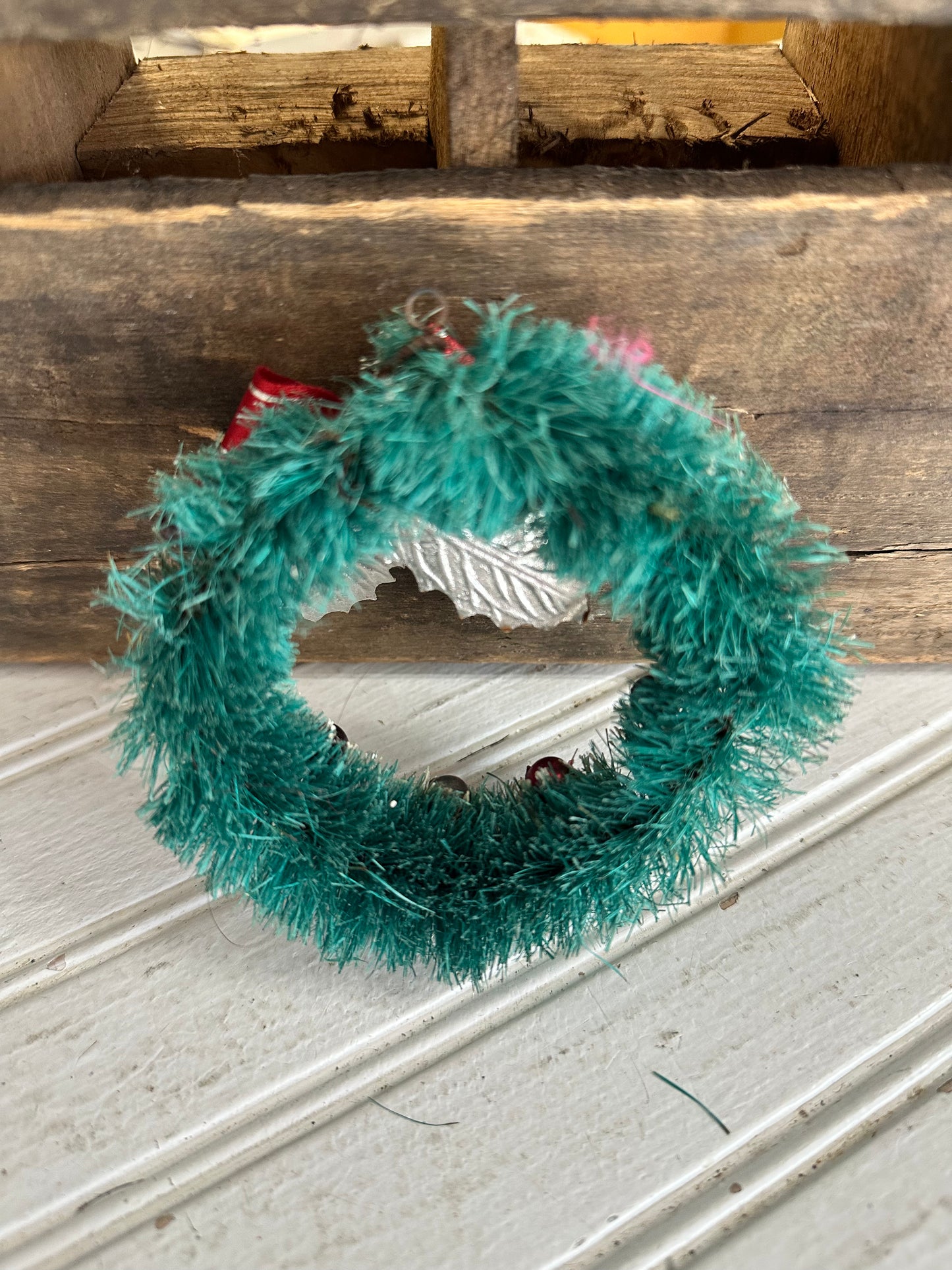 Vintage Bottle Brush Wreath