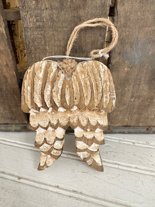 Angel Wings wooden ornament