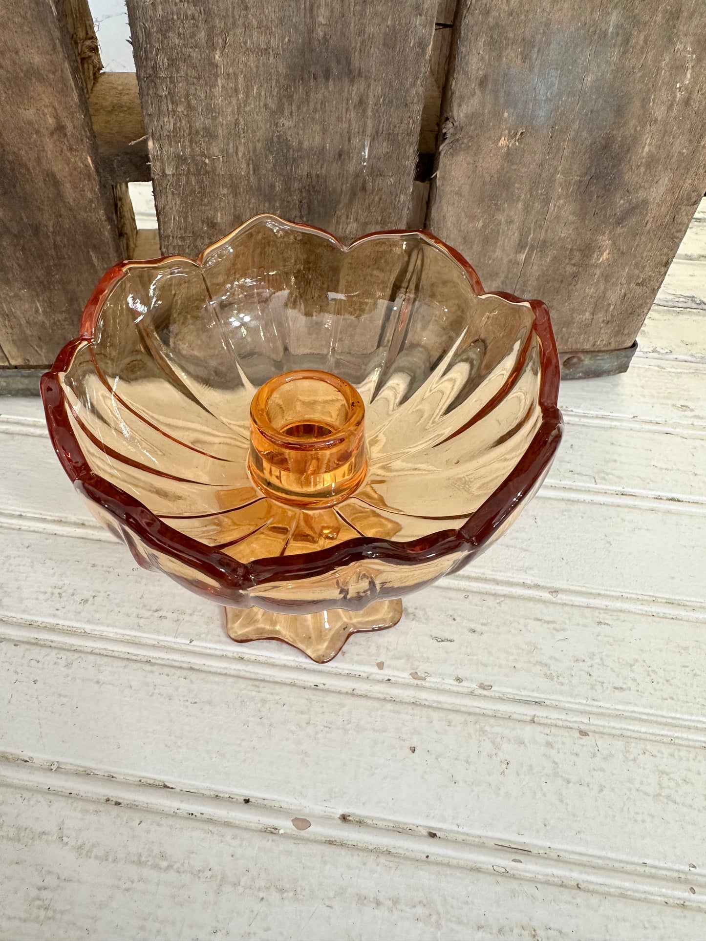 Westmoreland glass candle holder