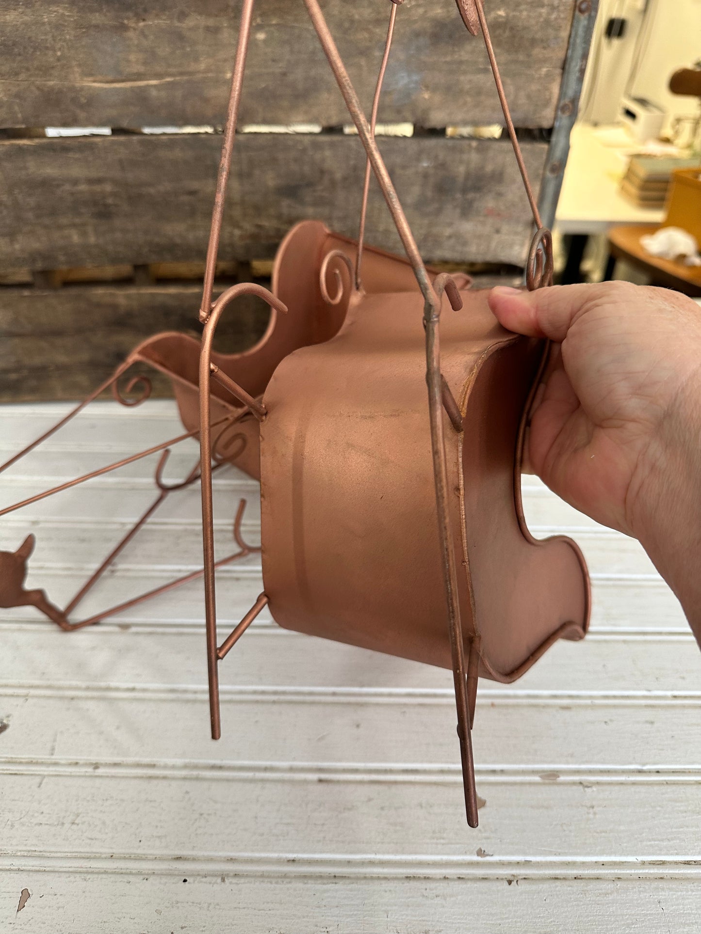 Rustic Tabletop Reindeer & Sleigh