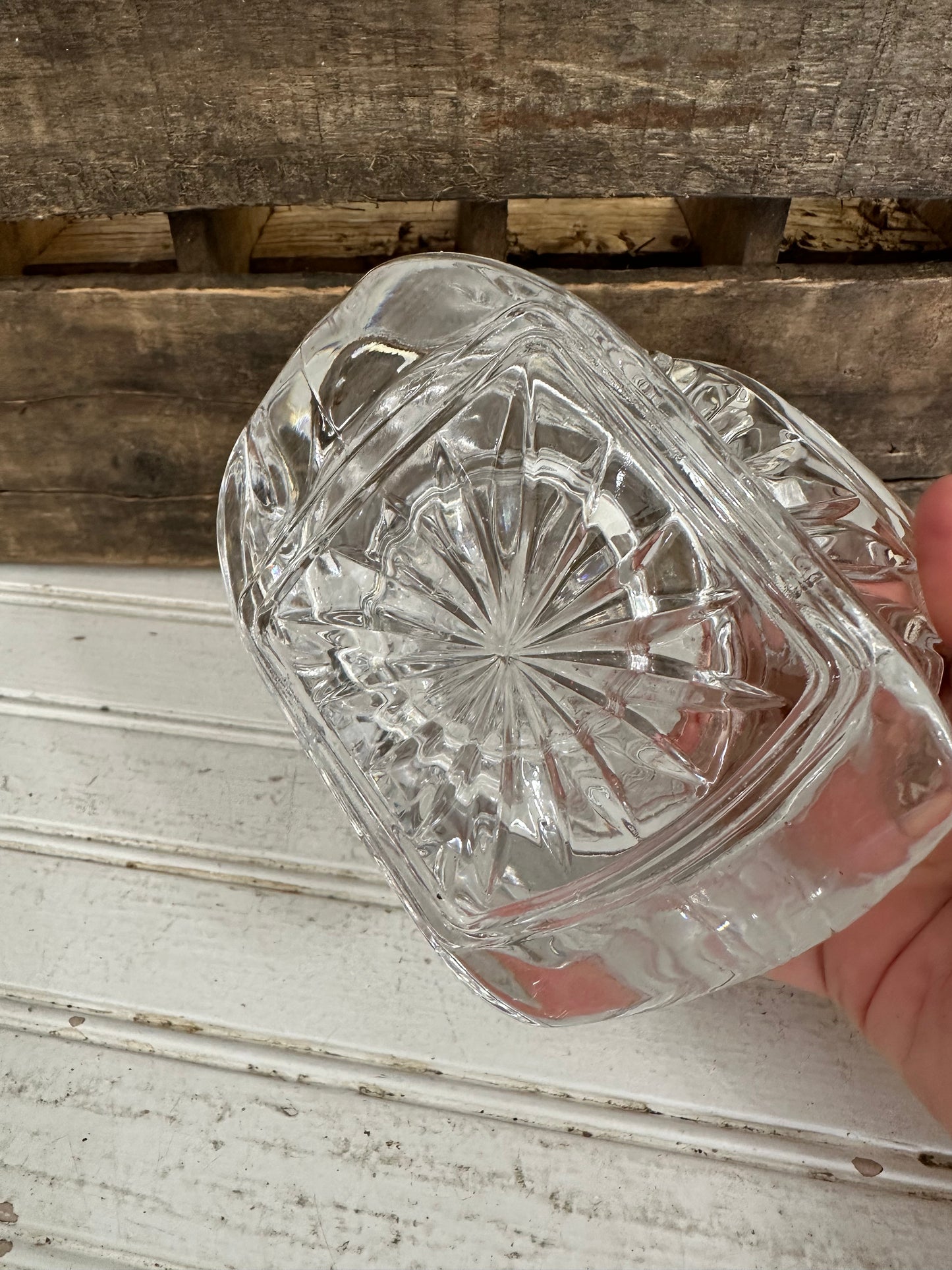 Santa Sleigh-St. George Lead Crystal candle holder