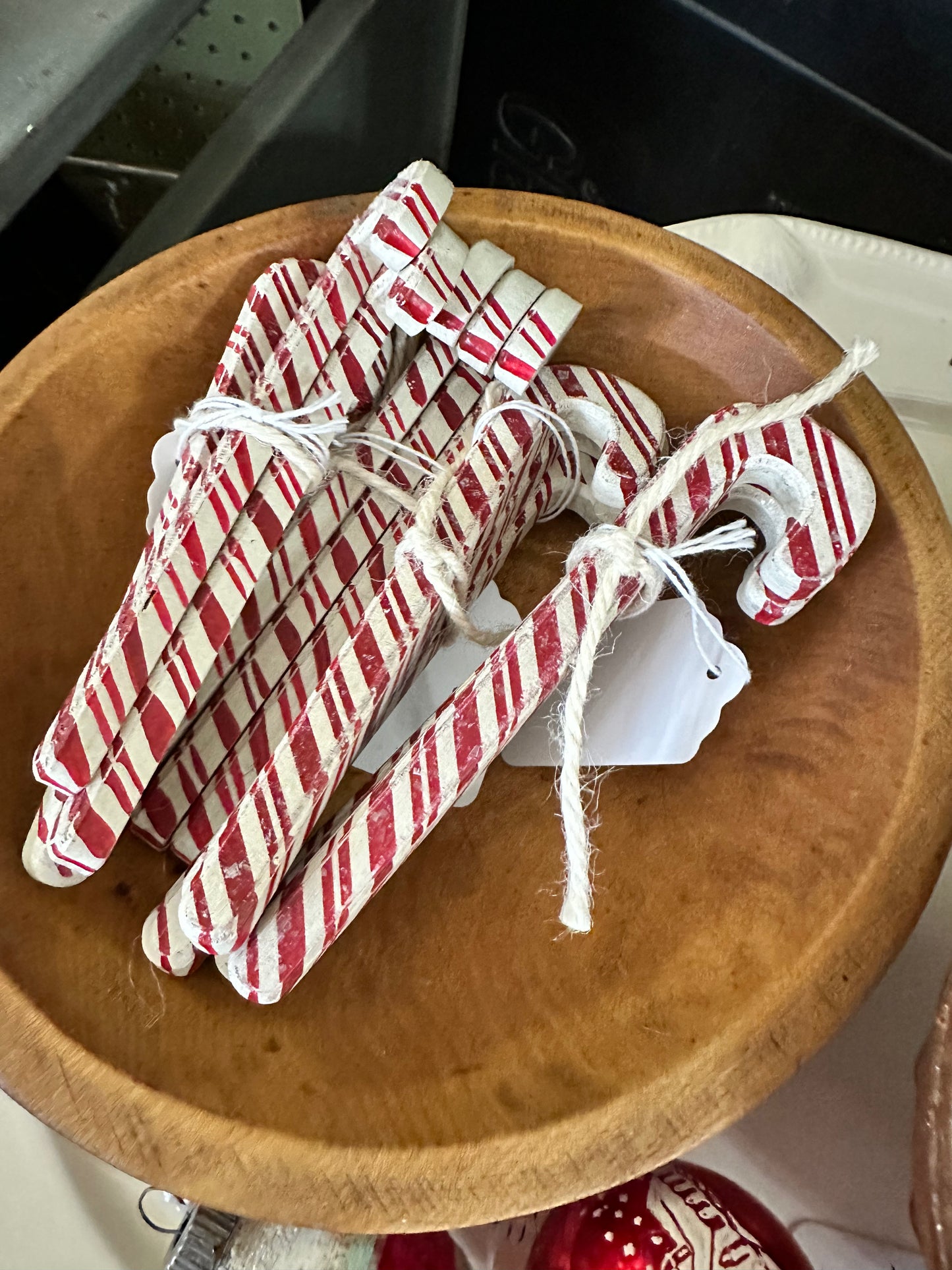 Wooden candy cane set