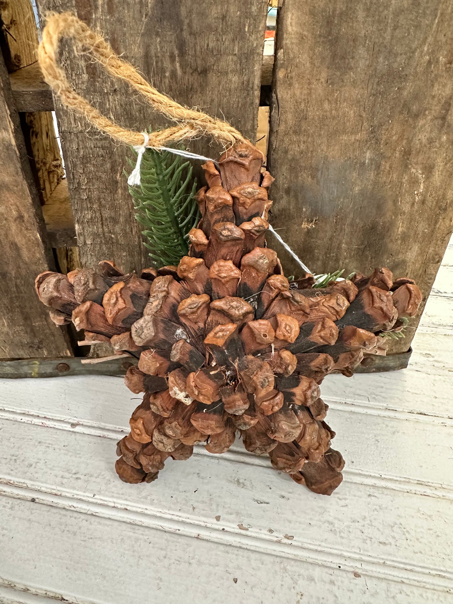 Pinecone Star Ornament