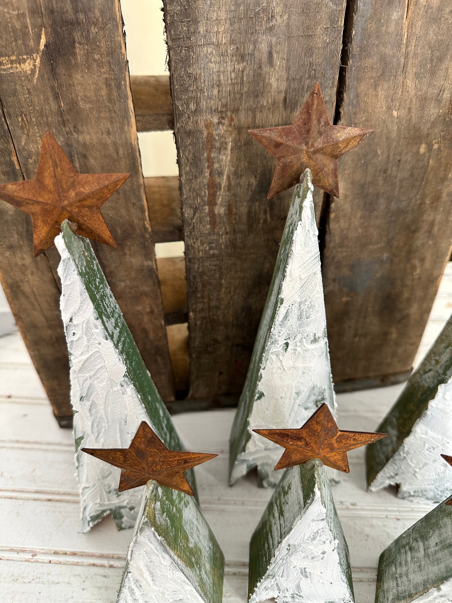 Handmade Rustic Tree set of 2